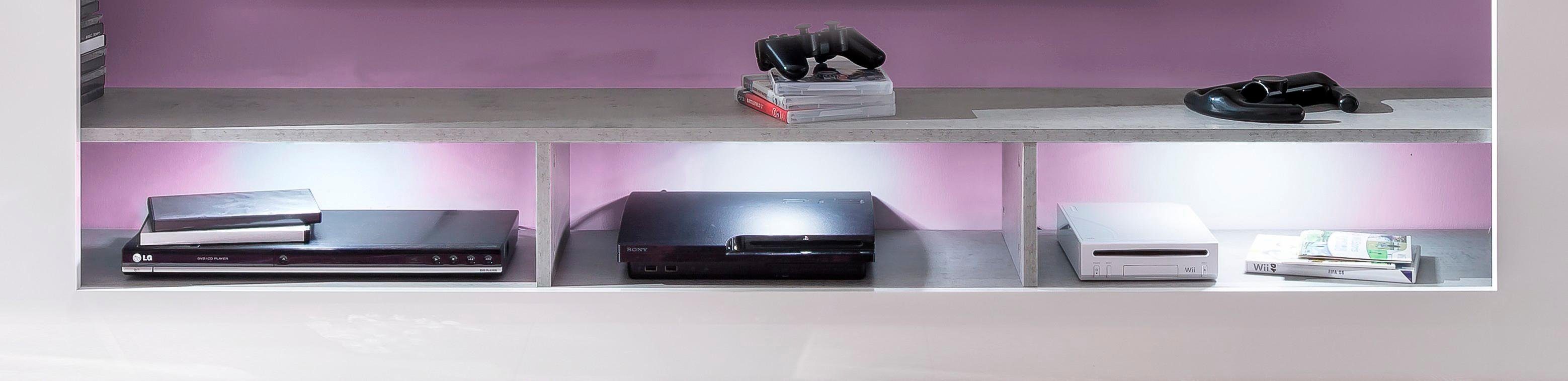 trendteam LED Unterbauleuchte, LED fest integriert, Kaltweiß, LED Unterbauspots mit kalt-weißem Licht - Mit Fußschalter