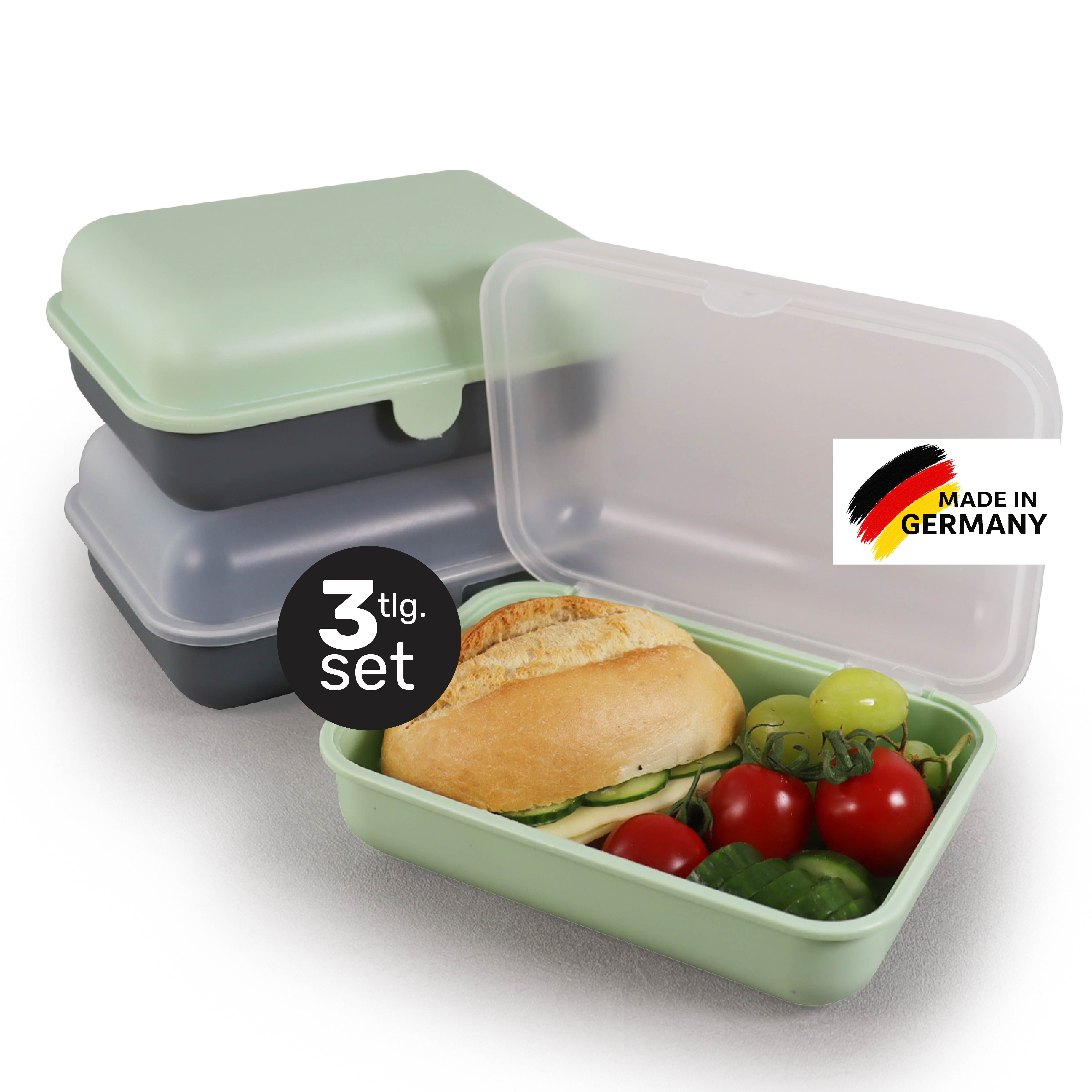 Blade Lunchbox Brotdose Kinder 3er Set Lunchbox Butterbrotdose Made in Germany, (3er Set), für Kinder & Erwachsene, BPA-frei, mikrowellen- & spülmaschinenfest