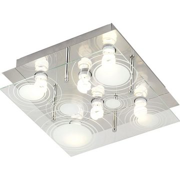 etc-shop LED Deckenleuchte, Leuchtmittel inklusive, Warmweiß, Deckenlampe Deckenleuchte Esszimmerlampe 6 Flammig Glas LED Länge 33cm