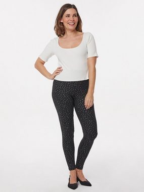 MONACO blue WEEKEND Leggings Stoffhose figurbetont mit Leopardenmuster