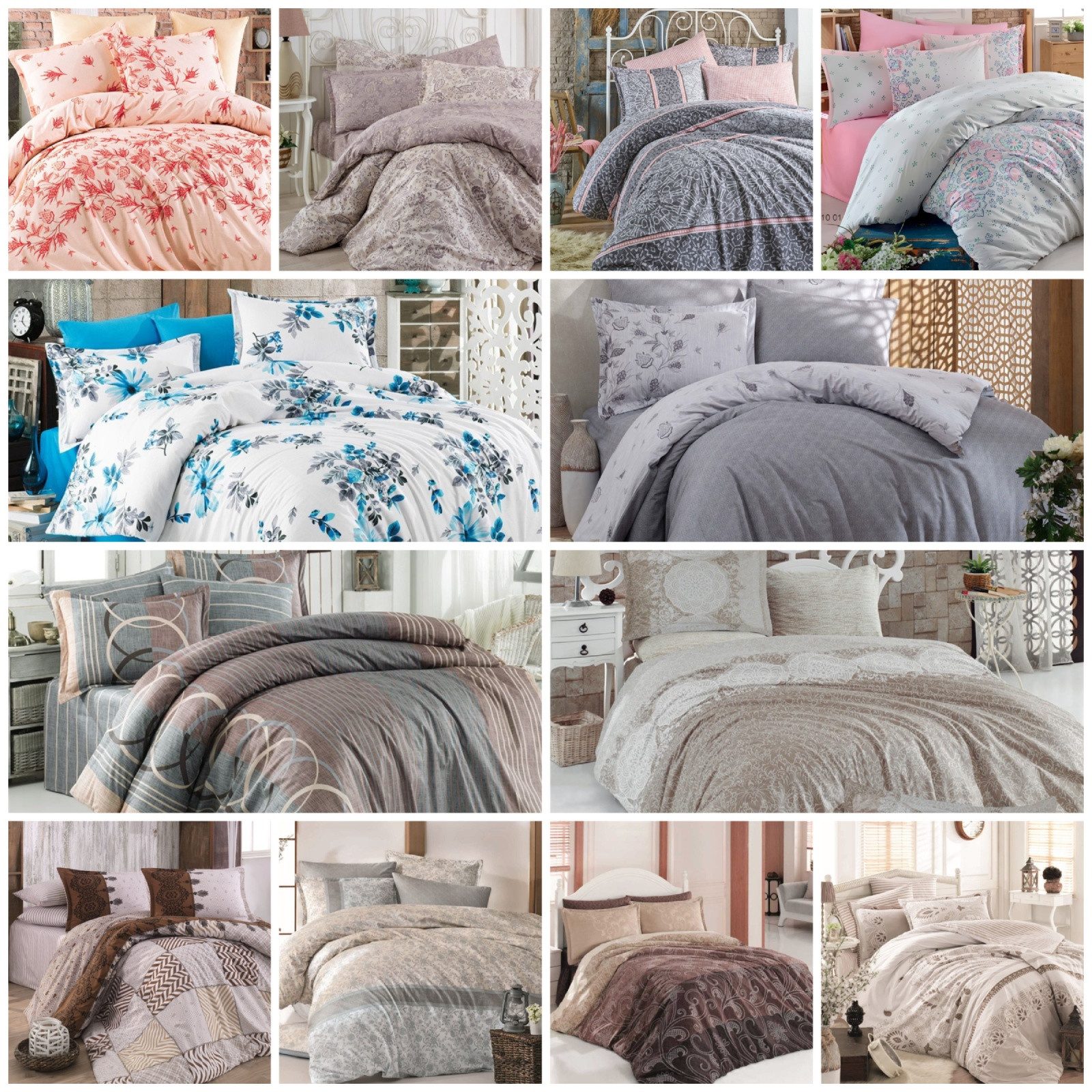 ROLFNERS Bettwäsche 135x200 cm Bettgarnitur Bettbezug Baumwolle 6 tlg, Baumwolle, Bettwäsche, 100% Baumwolle, Hautsympathisch, Premium-Qualität