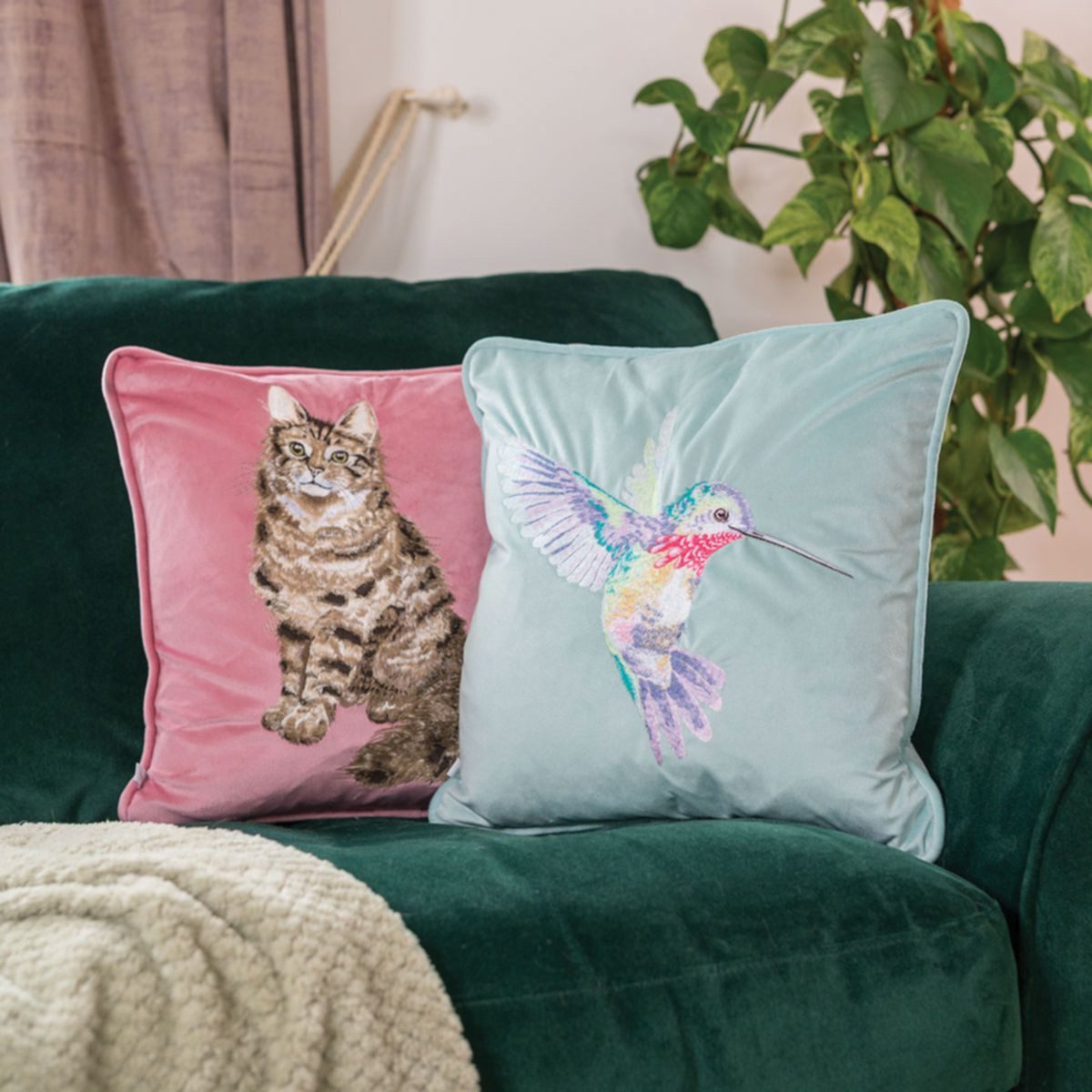 Wrendale Dekokissen Wrendale Designs besticktes Kissen Katze Feline Fabulous