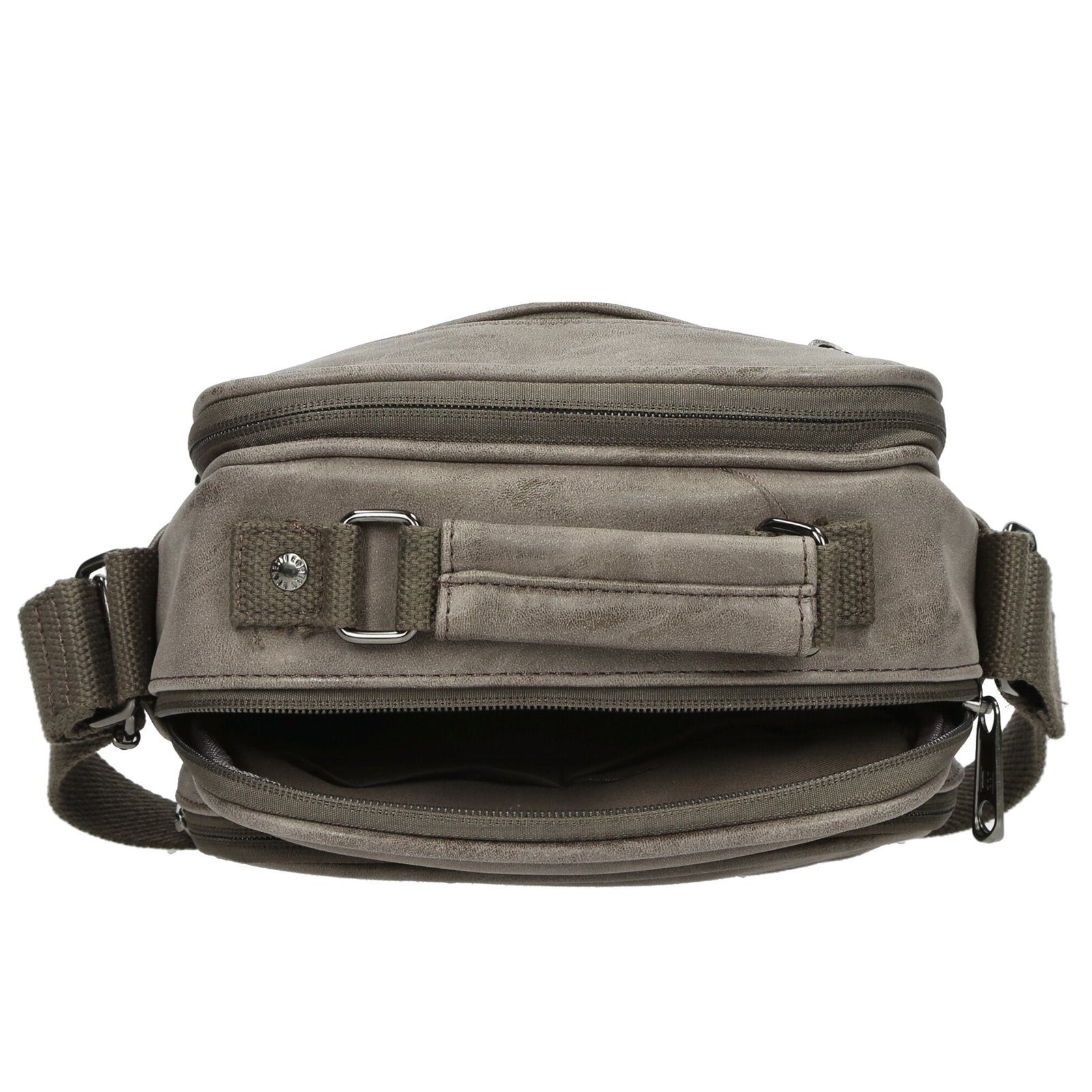 HTI-Living Reportertasche Fliegertasche Henkeltasche PU, Arbeitstasche Taupe