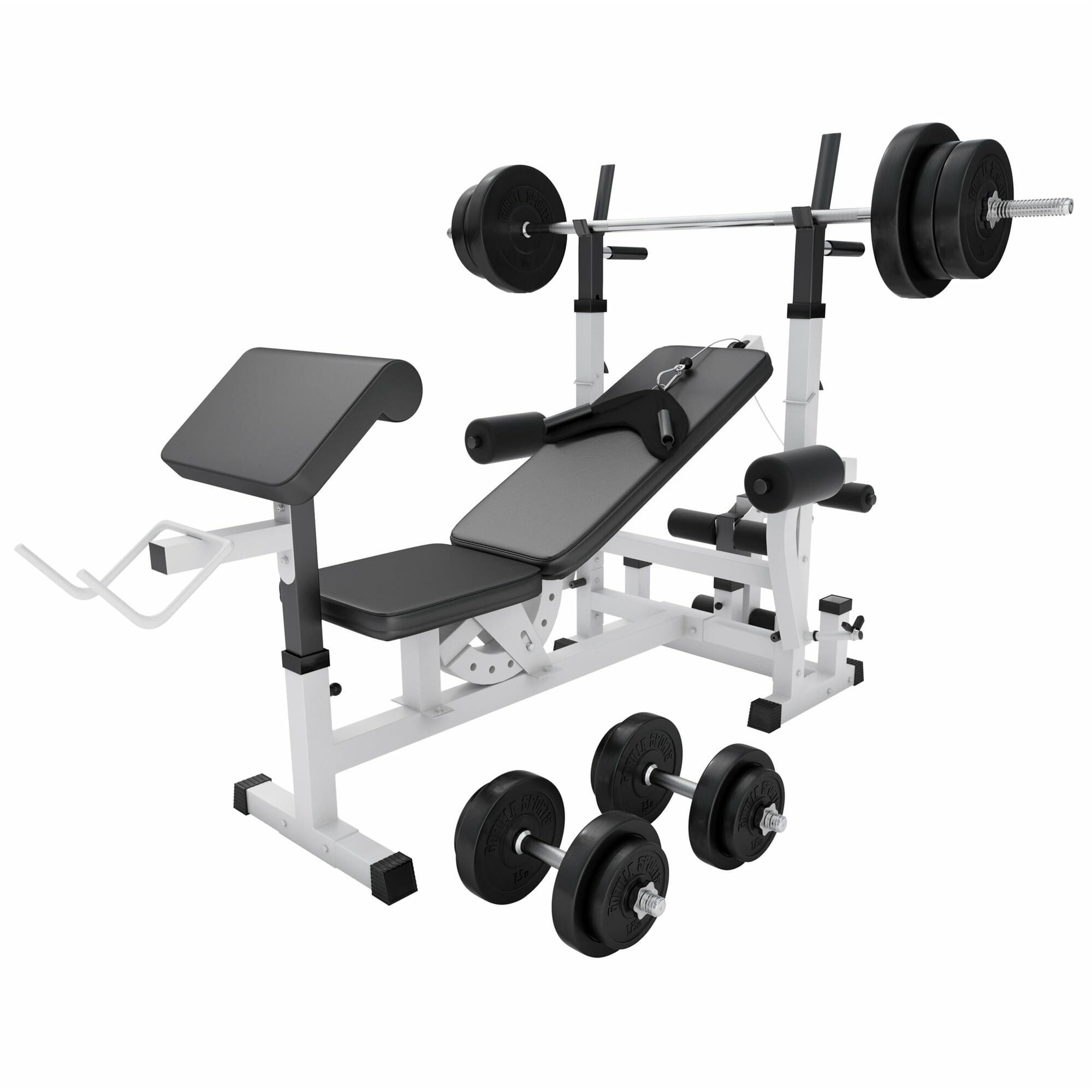 GORILLA SPORTS Kraftstation Kraftstation Universal inkl. Kunststoff Set, (22-tlg)