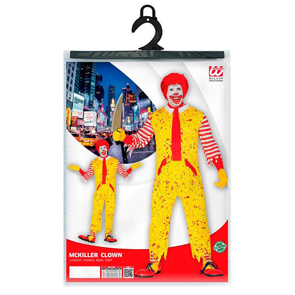 Widmann S.r.l. Clown-Kostüm Kostüm Killerclown Gelb