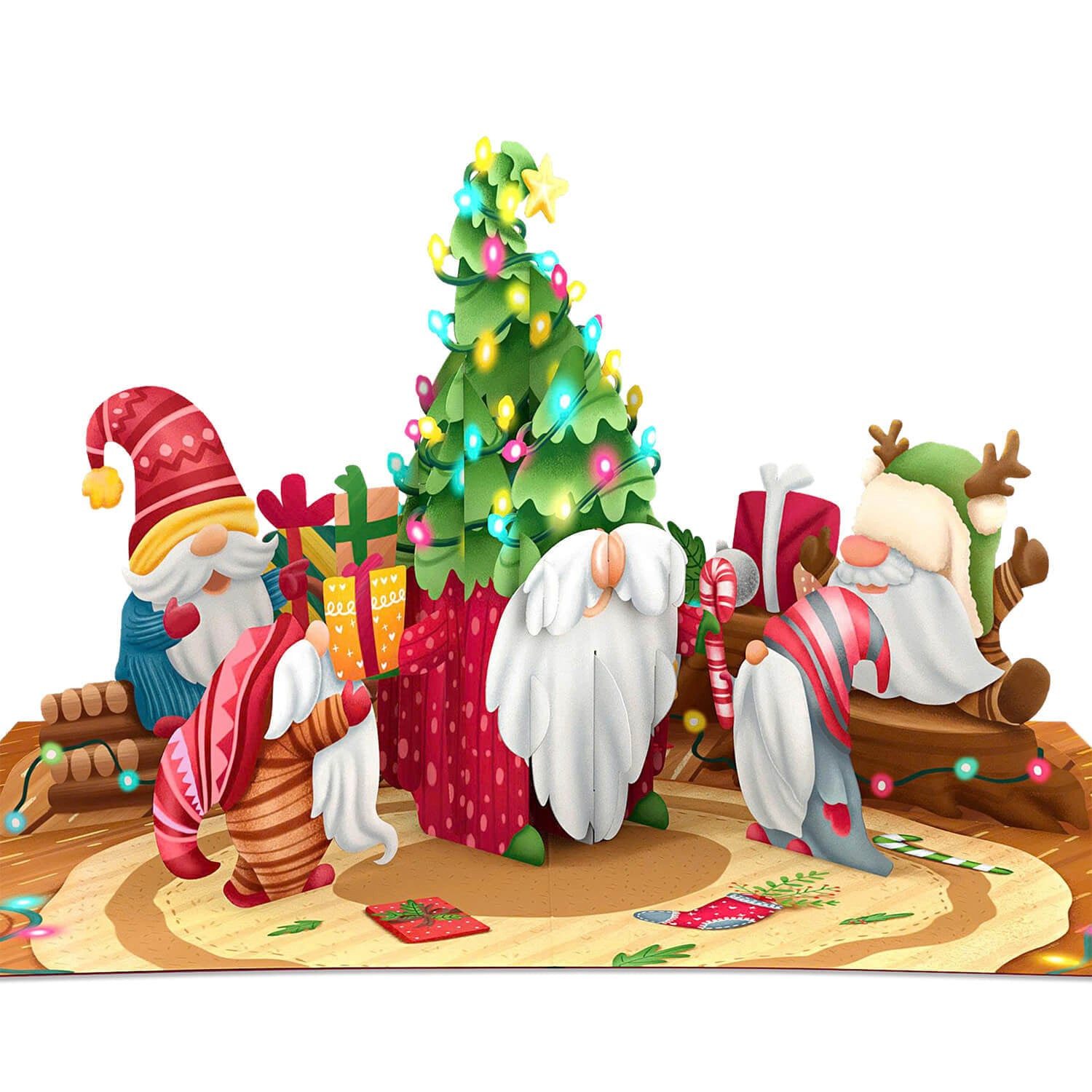 papercrush Weihnachtskarte Weihnachtswichtel Pop-Up Karte