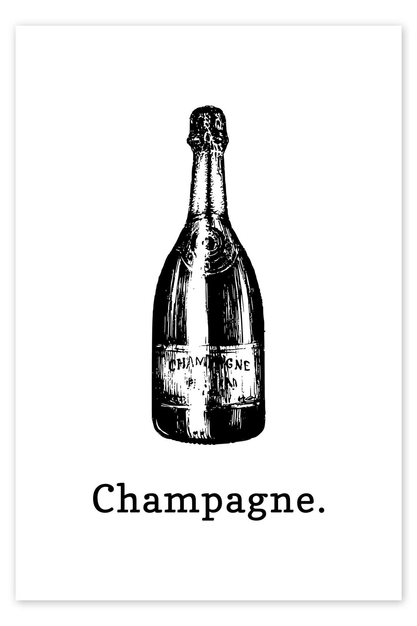 Posterlounge Wandbild Champagne., Editors Choice, erhältlich als Poster, Leinwandbild, Wandsticker oder Acrylglasbild