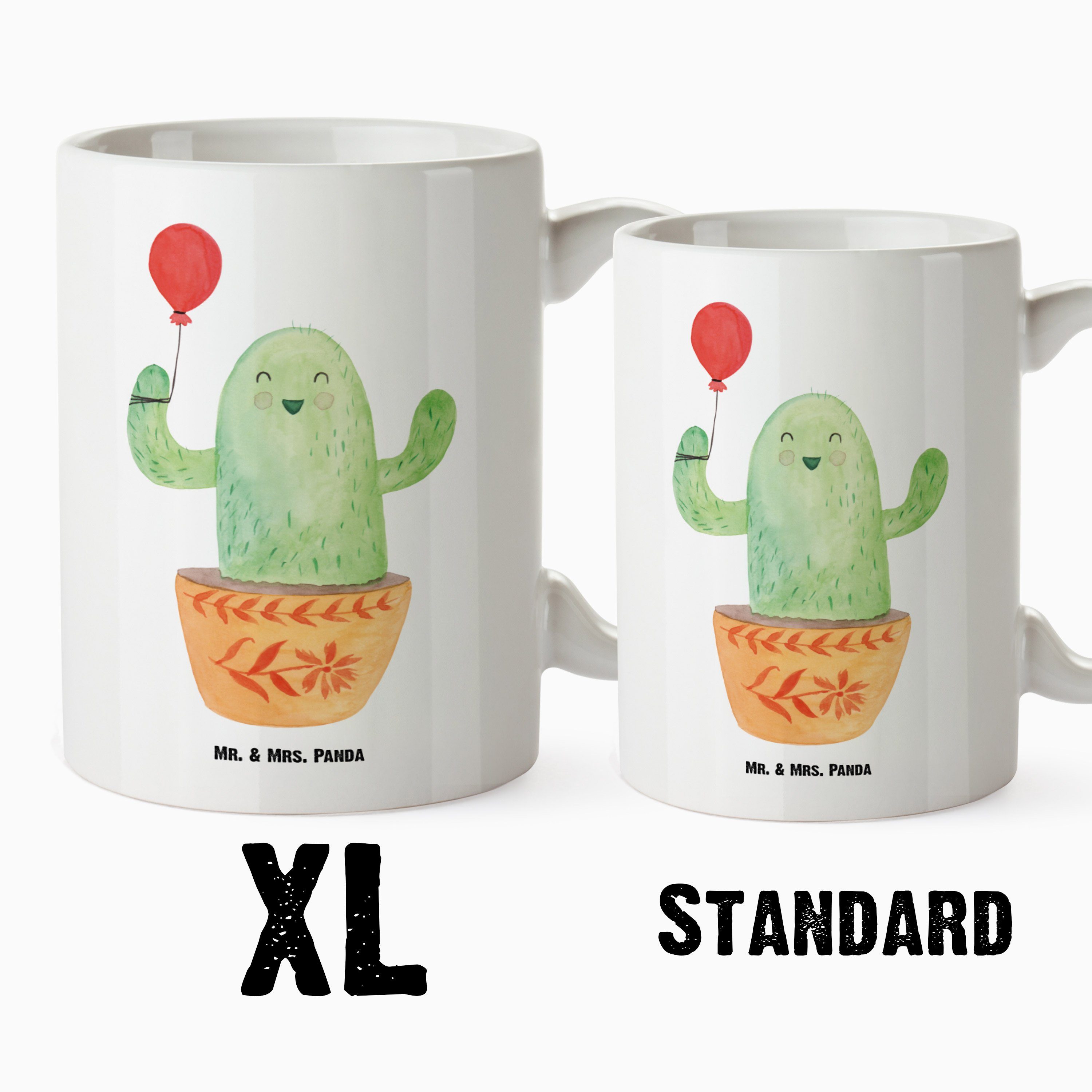 XL Keramik Panda Weiß & Tasse, spülmaschinenfest, - Kaktus Geschenk, Gro, Luftballon Tasse Mr. - Mrs. Tasse XL
