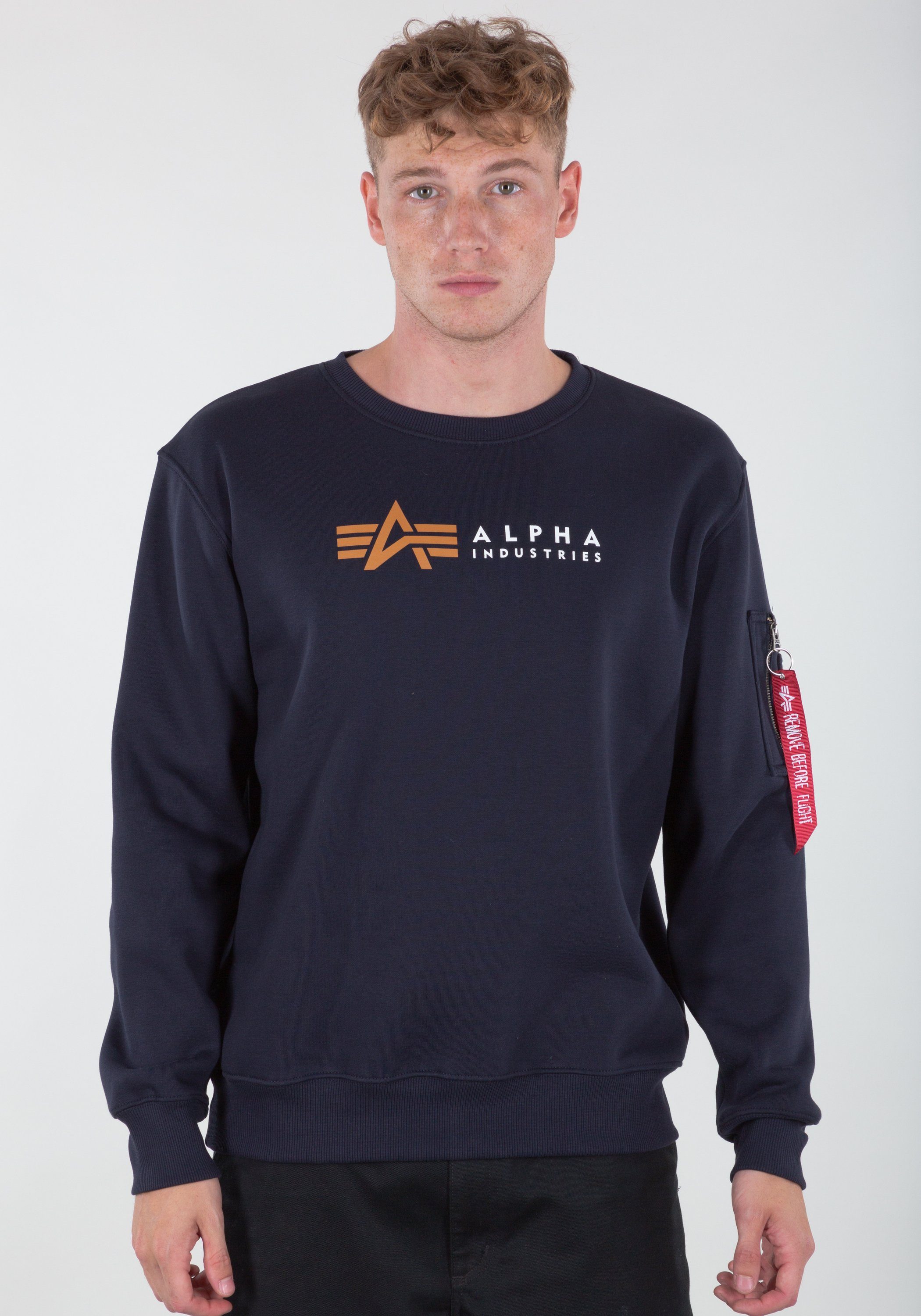 Alpha Industries Sweater Alpha Industries Men - Sweatshirts Alpha Label Sweater rep.blue