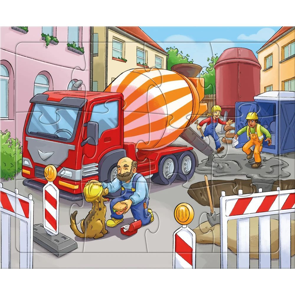 Puzzle Puzzles Baustellenfahrzeuge, Puzzleteile