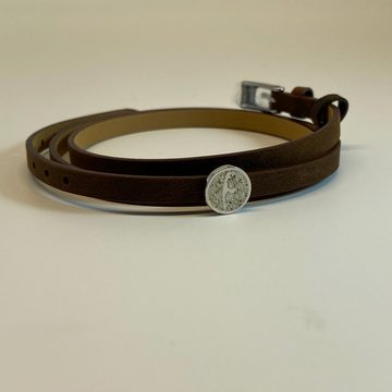 DUR Armband DUR Schmuck: Armband, Lederarmband braun mit Sandelement, A1597