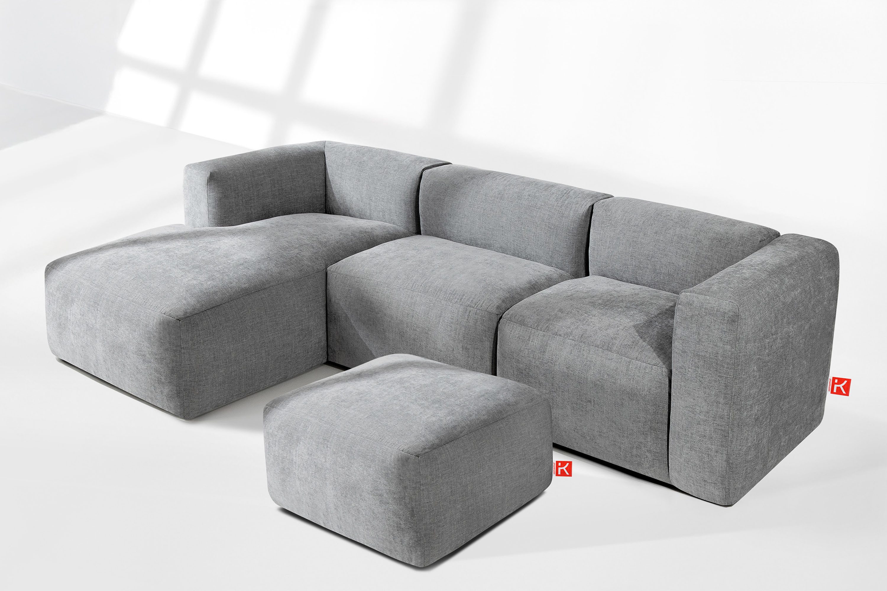 KONSIMO® Sitzhocker BUFFO Pouf, Polsterhocker, hergestellt günstig online kaufen