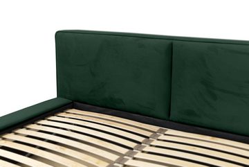 Fun Möbel Polsterbett Doppelbett LEXIE in Stoff Riviera (inkl. Lattenrost, mit oder ohne Matratze), inkl. Bettkasten