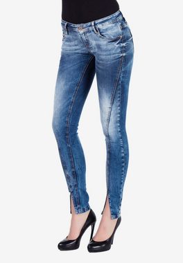Cipo & Baxx Slim-fit-Jeans mit trendiger Ziernaht
