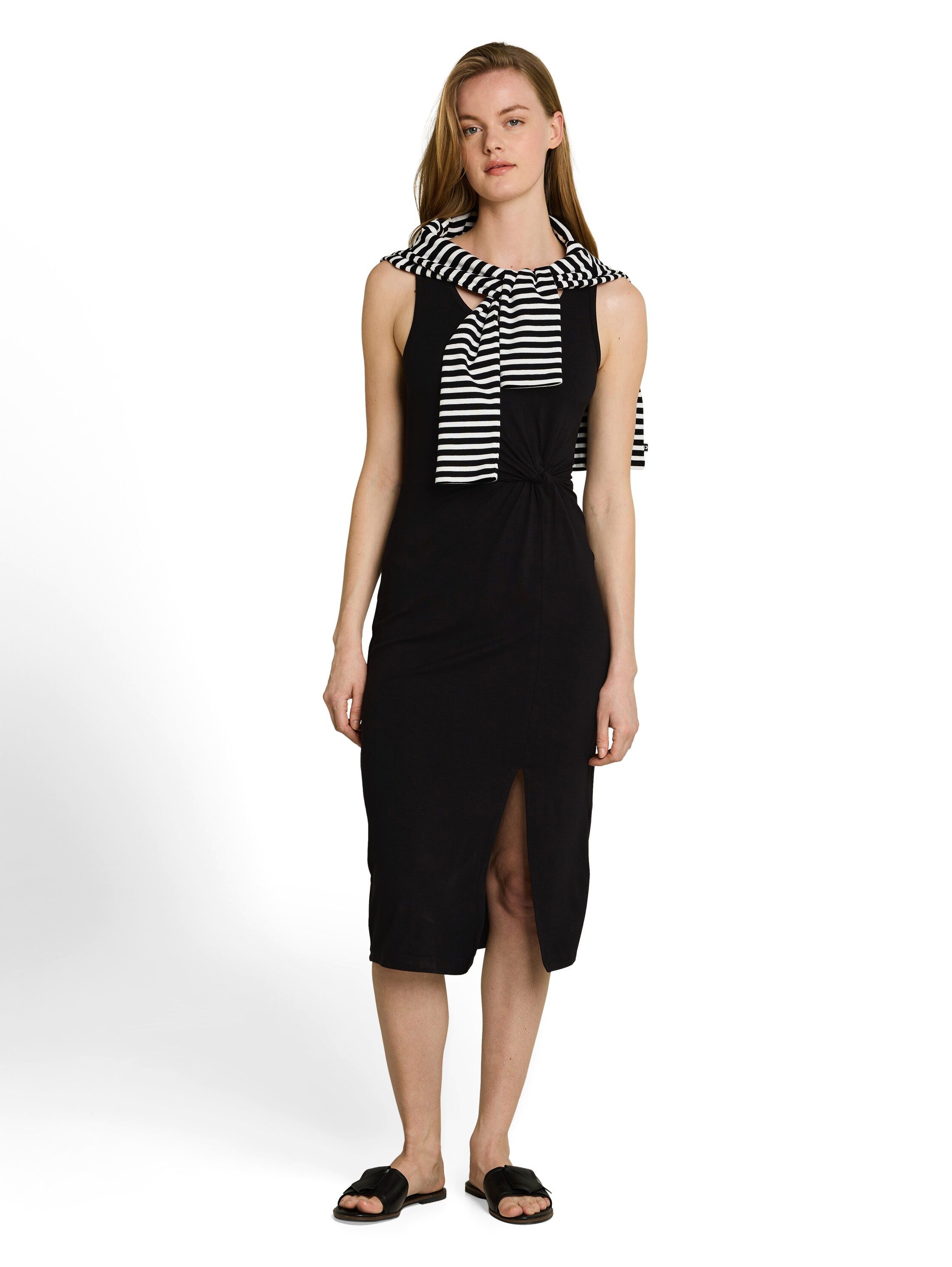 TOM TAILOR Denim Trägerkleid Ärmelloses Sommerkleid mit Schlitz – Bild 4 von 5