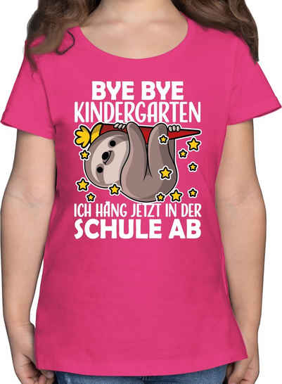 Shirtracer T-Shirt Bye Bye Kindergarten Einschulung Mädchen