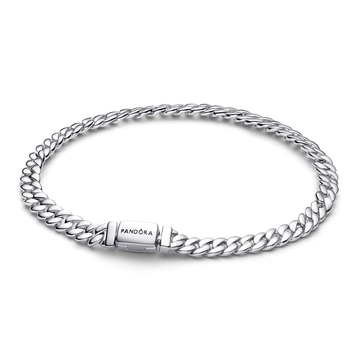 Pandora Silberarmband 594367C00, Damenarmband Panzerkette Silber