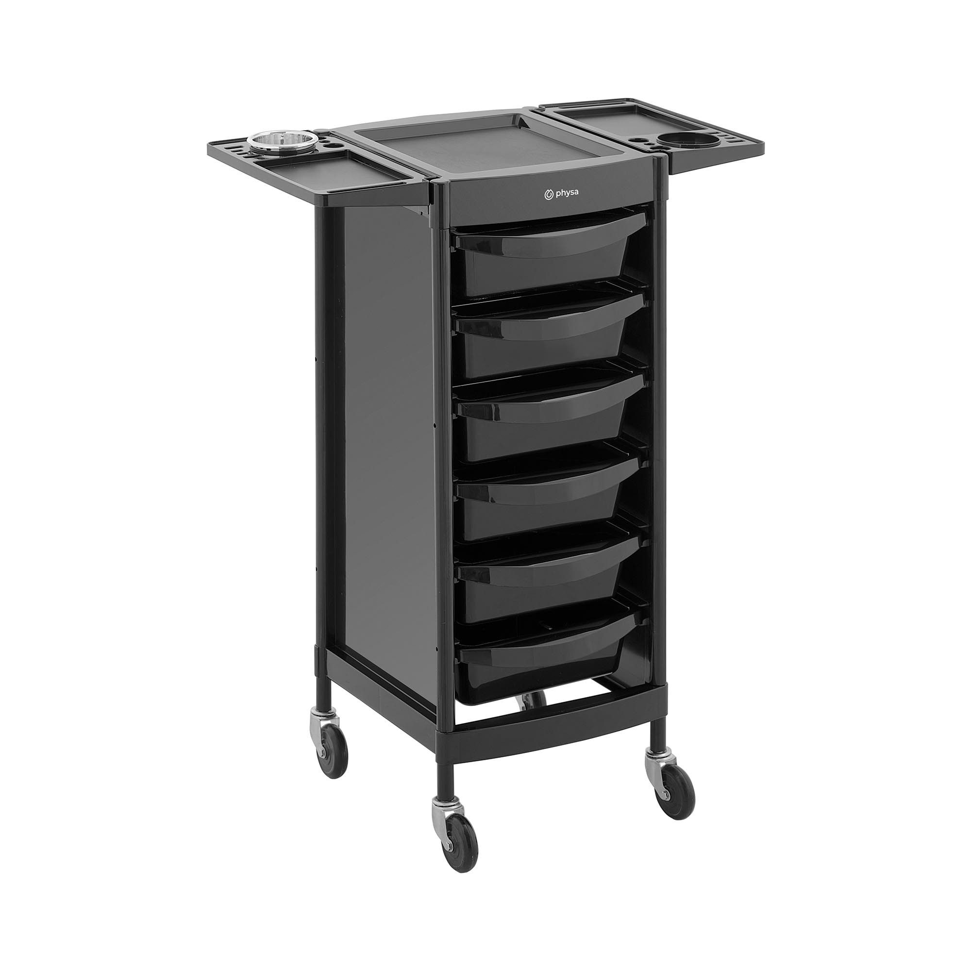 Physa Rollwagen Rollbarer Friseurtrolley Friseurwagen Kosmetikwagen 6 Schubladen 10 kg