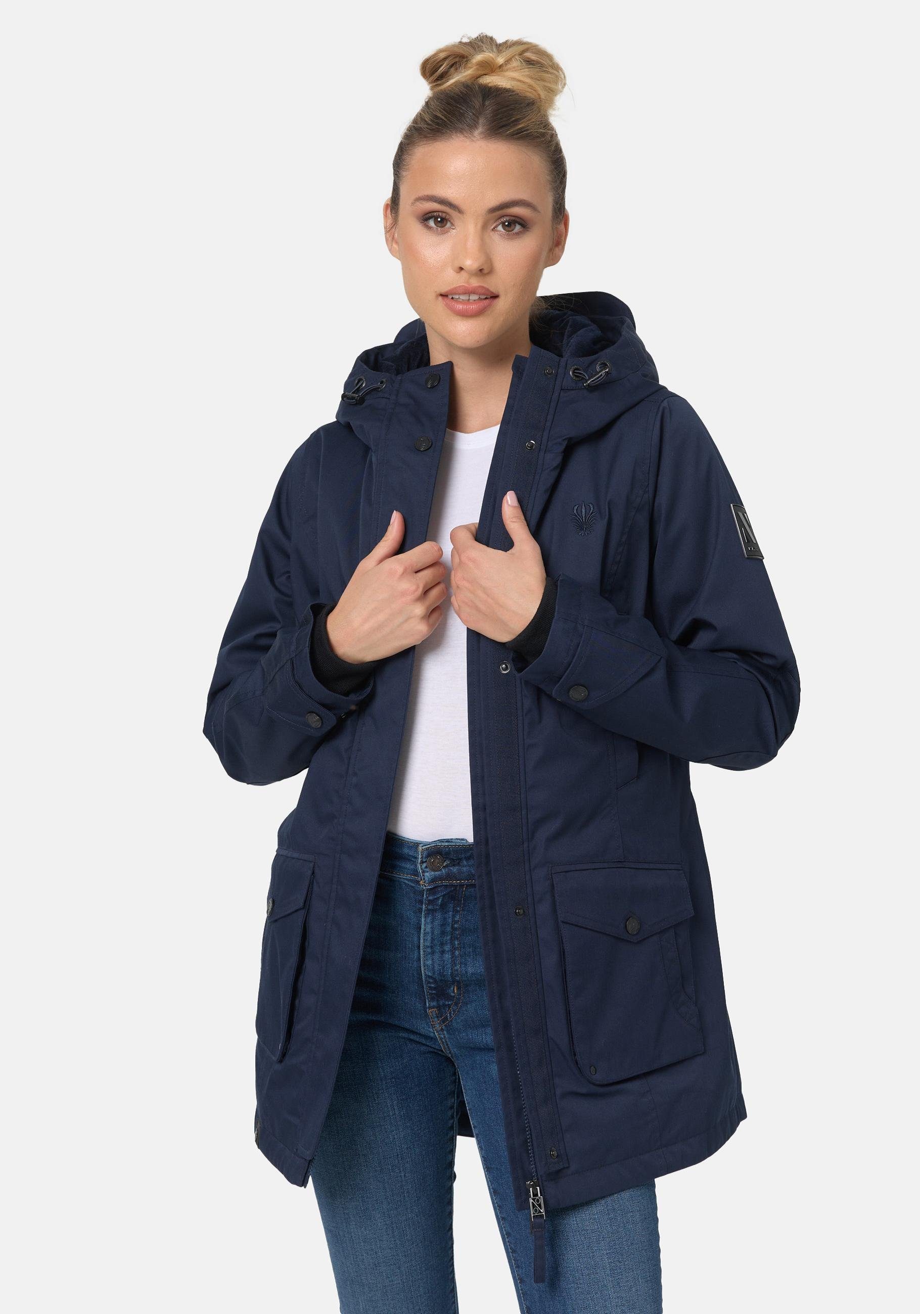 Navahoo Parka Brinjaa Modischer Winter Kurzmantel mit zahlreichen Taschen