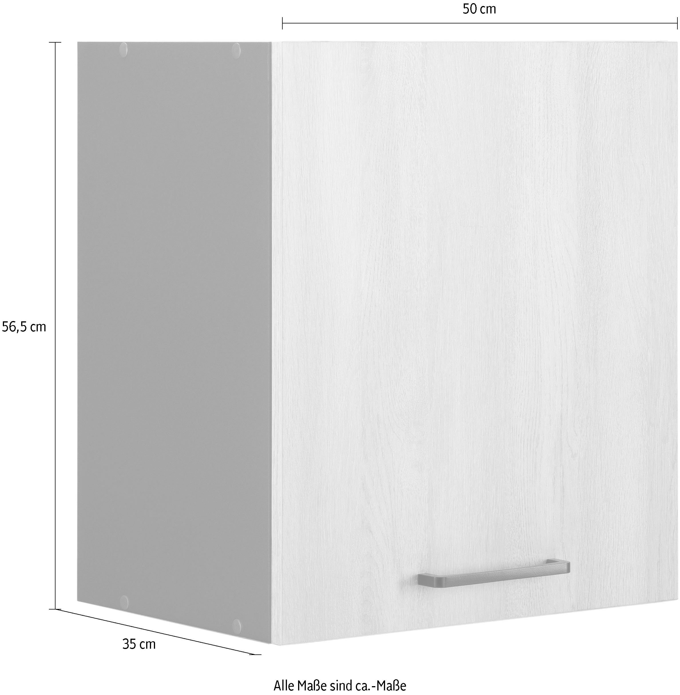 Oak/Anthrazit cm Esbo Hängeschrank breit 50 Küchen Wilton wiho