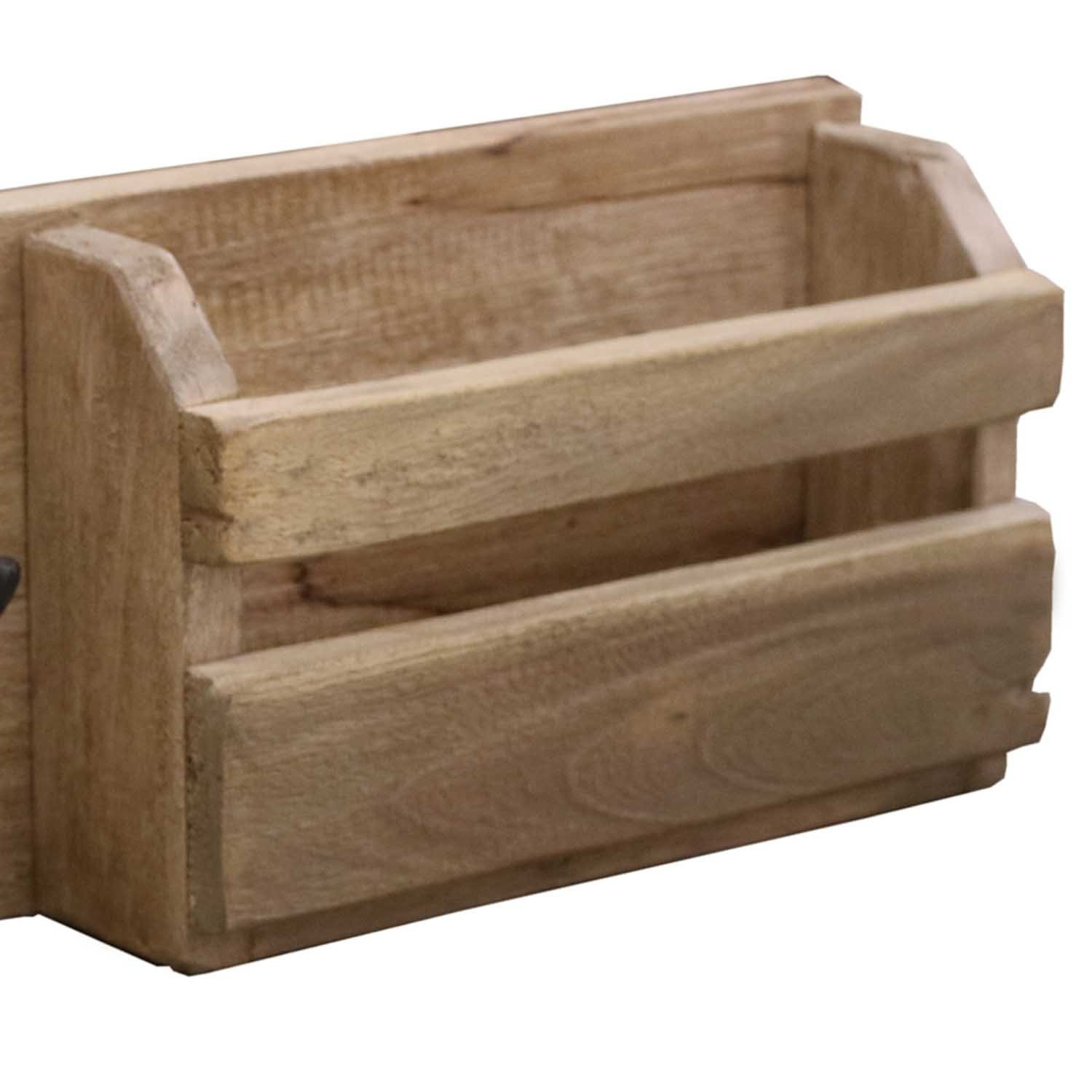 Casa Moro Wandgarderobe Vintage Schlüsselhalter Toskana mit 3 Schlüsselhaken (Wandregal, Vintage Wandgarderobe), rustikales Schlüsselbrett NUA005