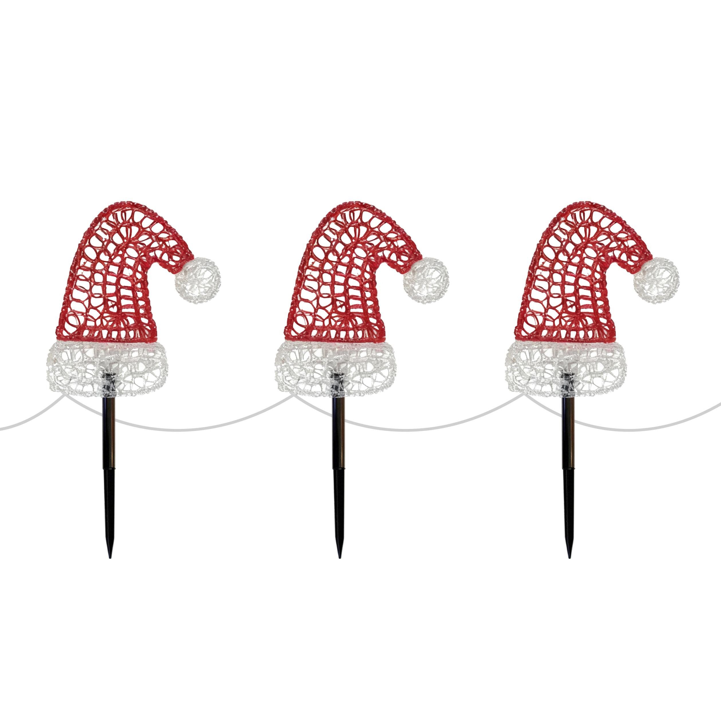 OTTO home LED Dekoobjekt Acryl Leuchtstäbe GIVVEN, LED fest integriert, 3 Erdspieße a 10 LED's, Stab 44 cm, Batteriebetrieb