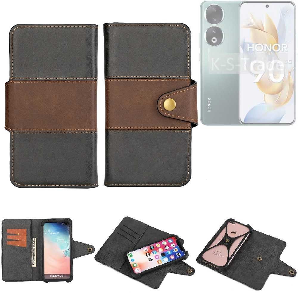 K-S-Trade Handyhülle für Honor 90, Handyhülle Schutzhülle Hülle Bookstyle Wallet-Case Bumper