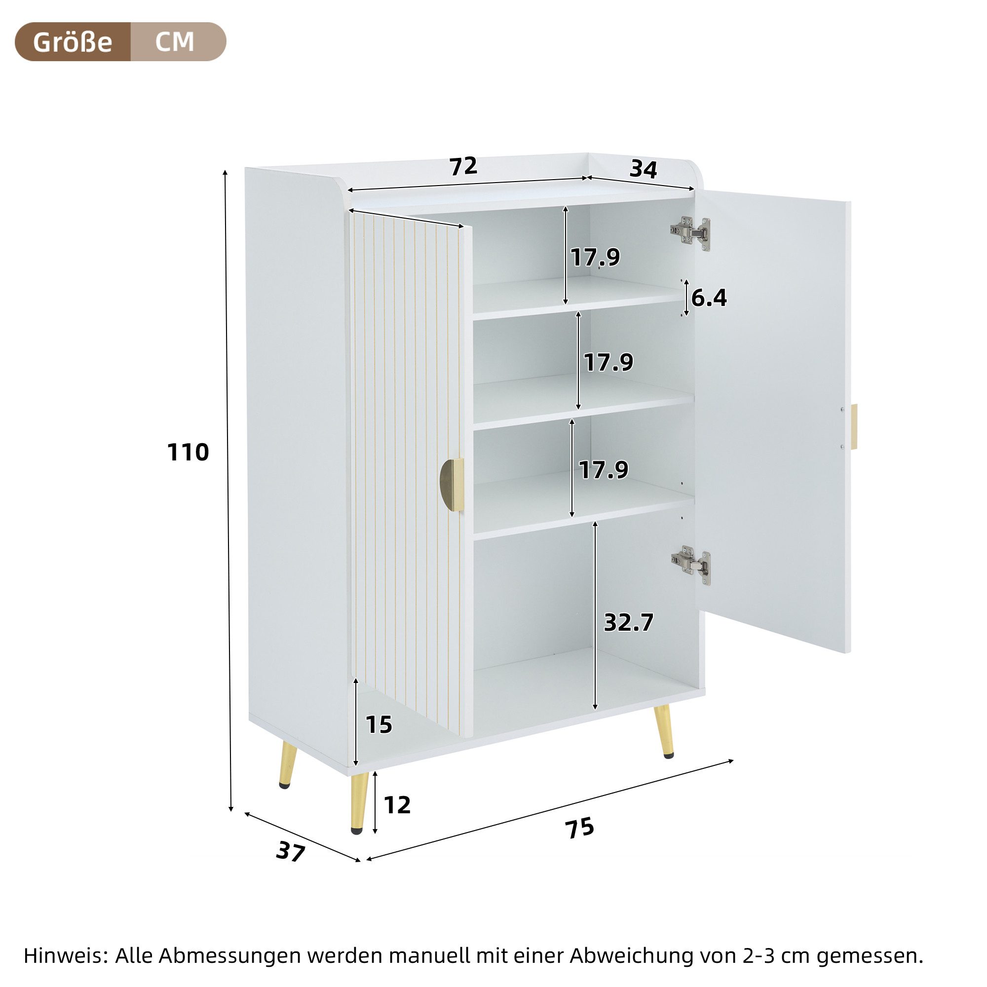 HAUSS SPOLE Schuhschrank Schuhschränke mit dreischichtiges Schuhregal und o günstig online kaufen
