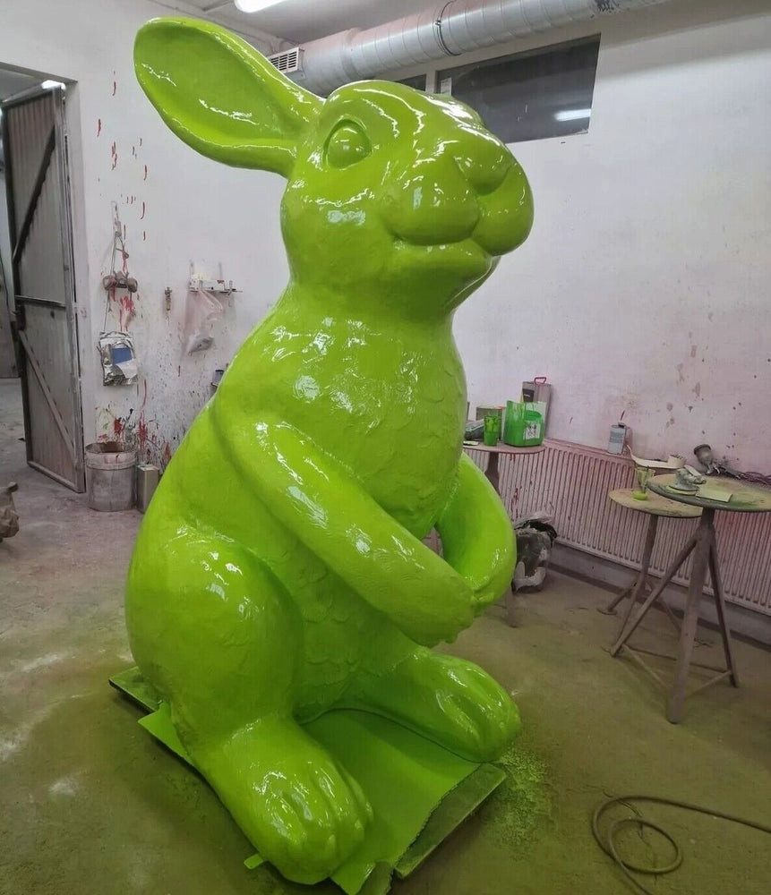 Gartenfigur XL Premium Hase lebensgross 115 cm hoch Osterhase-Ostern-Garten Deko