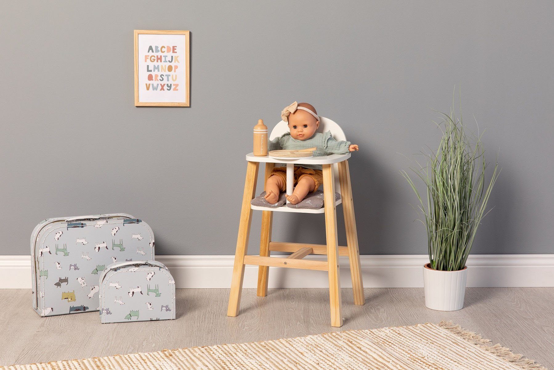 MUSTERKIND® Puppenhochstuhl Viola, natur/weiß günstig online kaufen