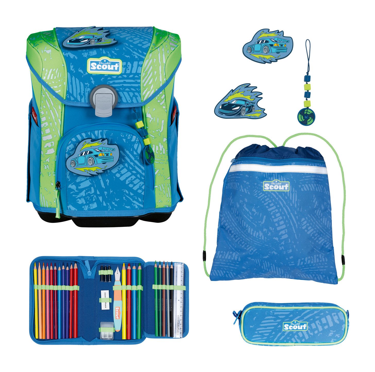 Scout Schulranzen Micro Set 4-teilig (Set, 5-tlg)