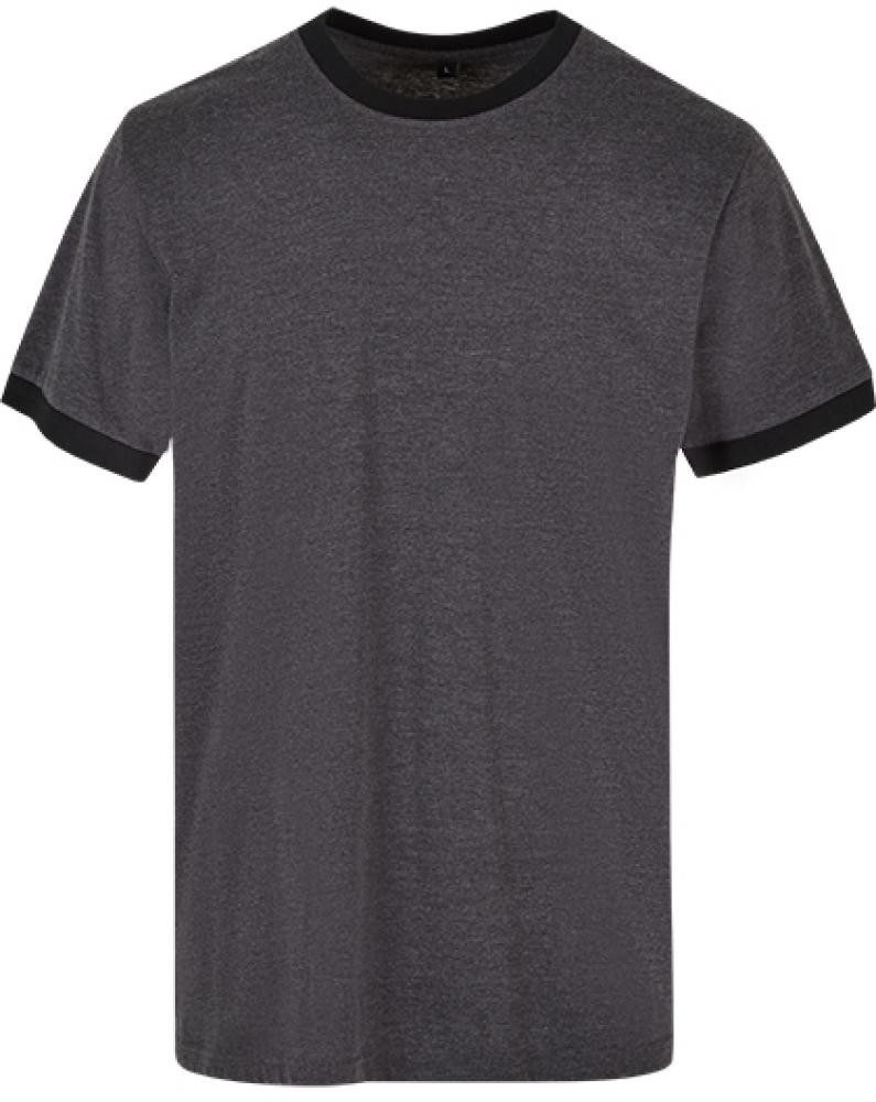Build Your Brand Rundhalsshirt Herren Ringer T-Shirt 30 °C waschbar