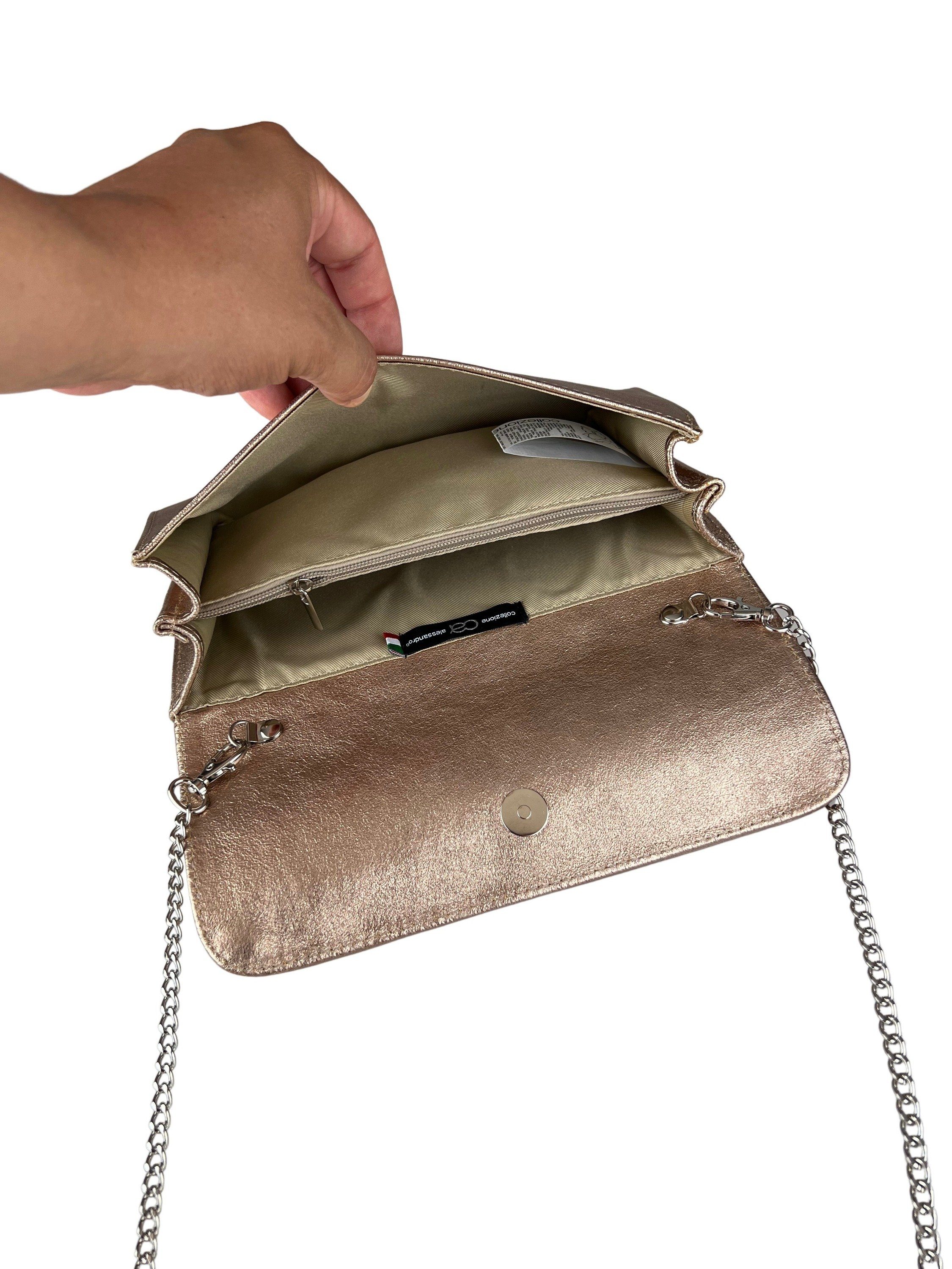 COLLEZIONE ALESSANDRO Clutch Eleganz, aus Leder, mit separaten Fächern