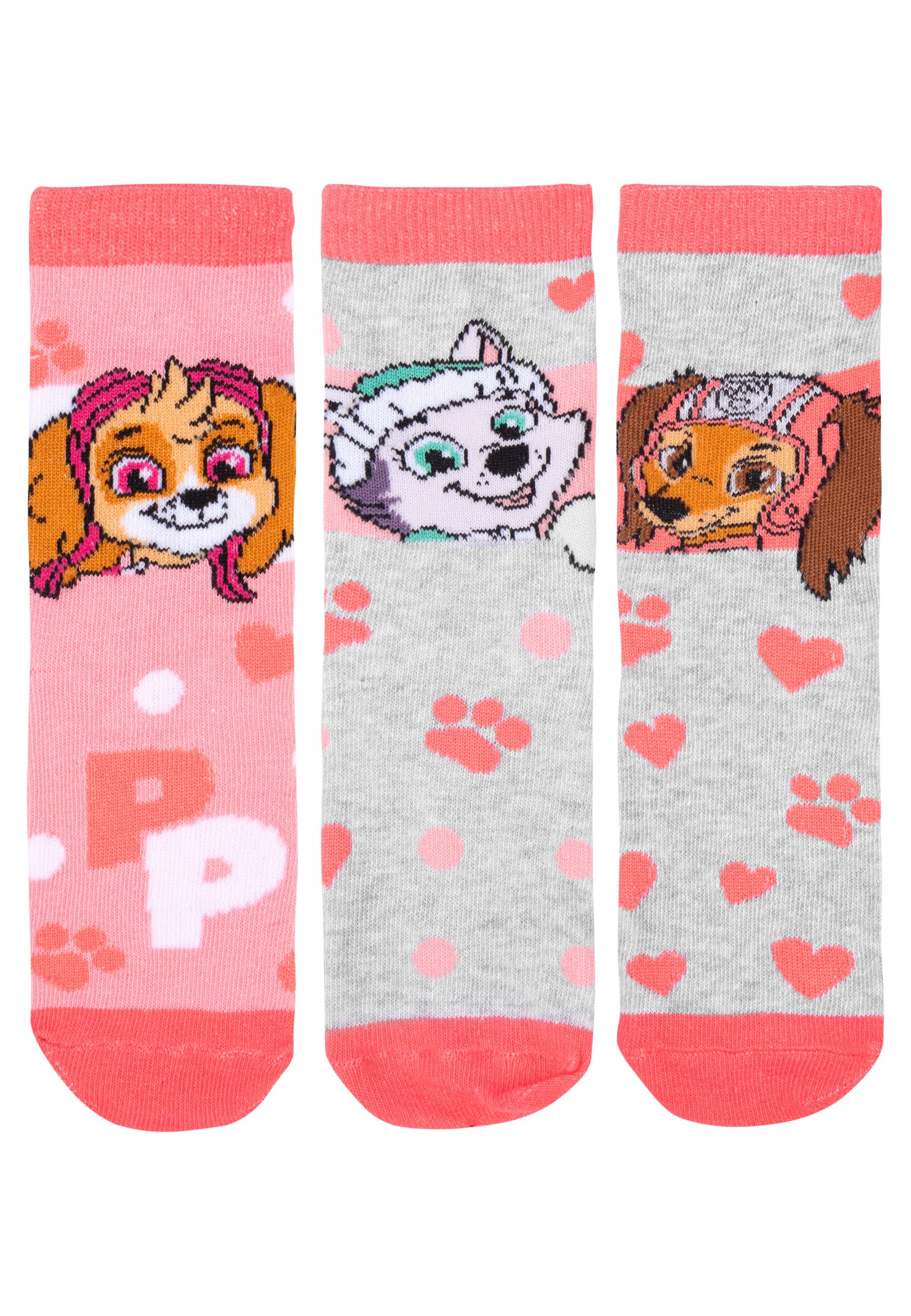 United Labels® Socken Paw Patrol - Skye, Zuma, Everest (3er Pack)