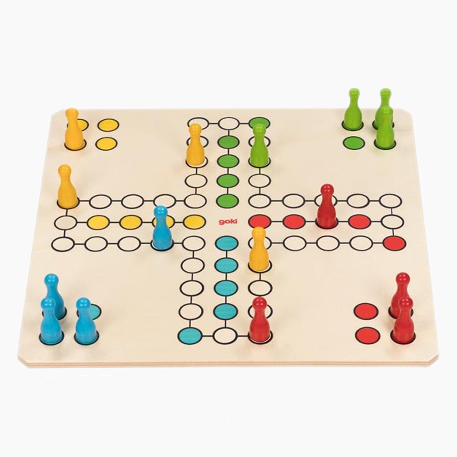 goki Spiel, Gesellschaftsspiel, Brettspiel Brettspiel Ludo, 50 x 50 x 1 cm