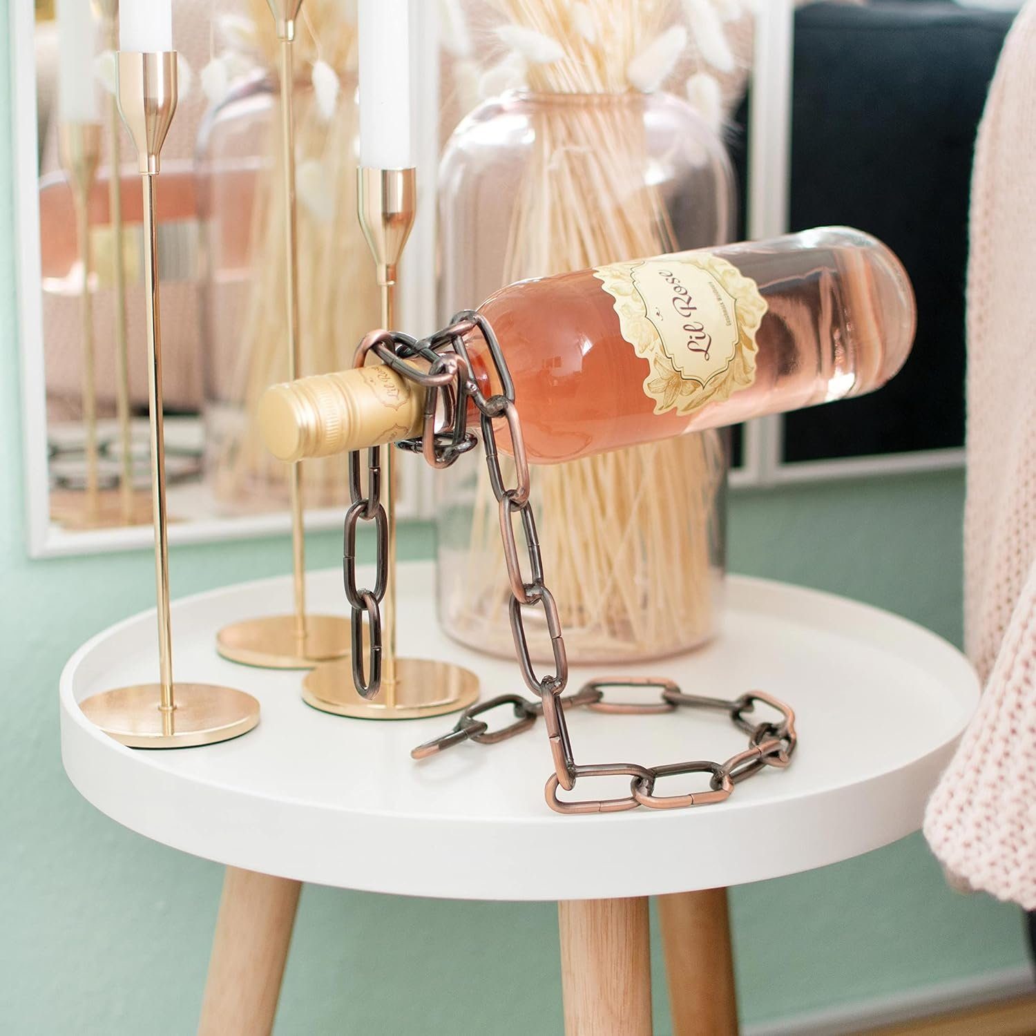 XDeer Flaschenhalter Weinflaschenhalter Flaschendeko,Deko Halter,Flaschenständer, Weinständer,schwebender Flasche Wein,Coolste Geschenk