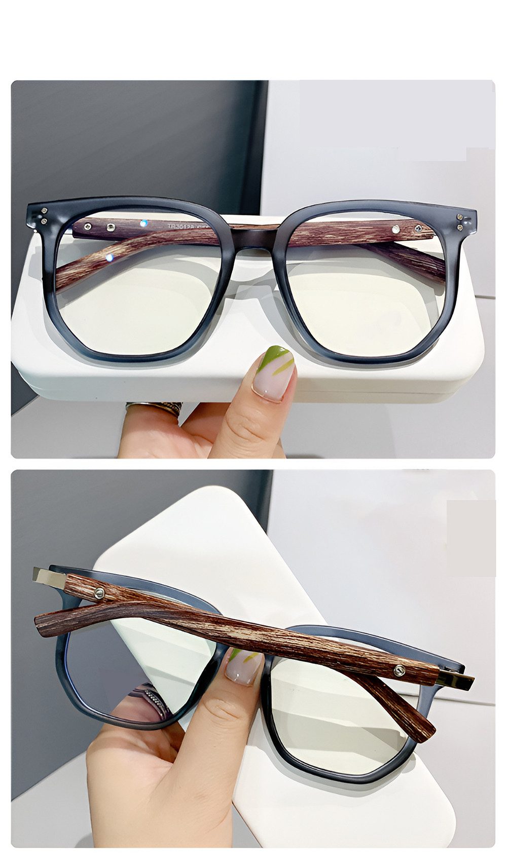 PACIEA Lesebrille Damen Herren Anti Blaulicht Oversized Vollrandrahmen Gaming Schutz