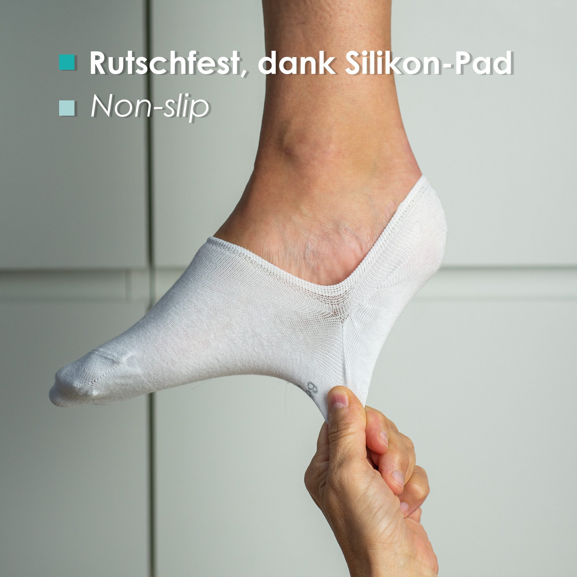 Bärenfuß Füßlinge 8 Paar Invisible Socks Sneaker unsichtbare Socken Damen & Herren keine Naht spürbar, feine Webung, fusselfrei, nicht einlaufend – Bild 4 von 5