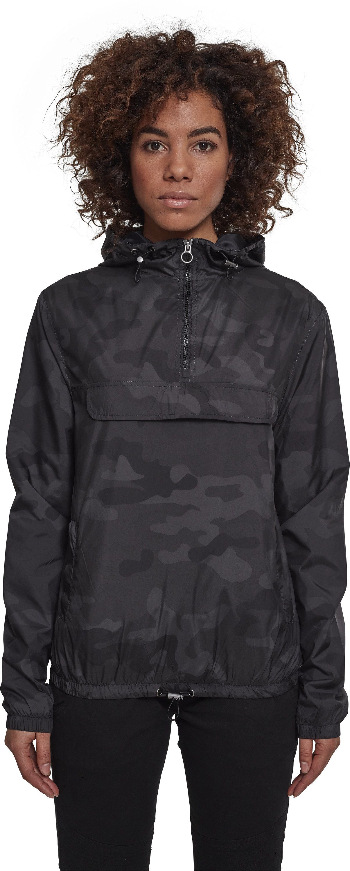 URBAN CLASSICS Outdoorjacke Damen Ladies Camo Pull Over Jacket (1-St) darkcamo | Jacken