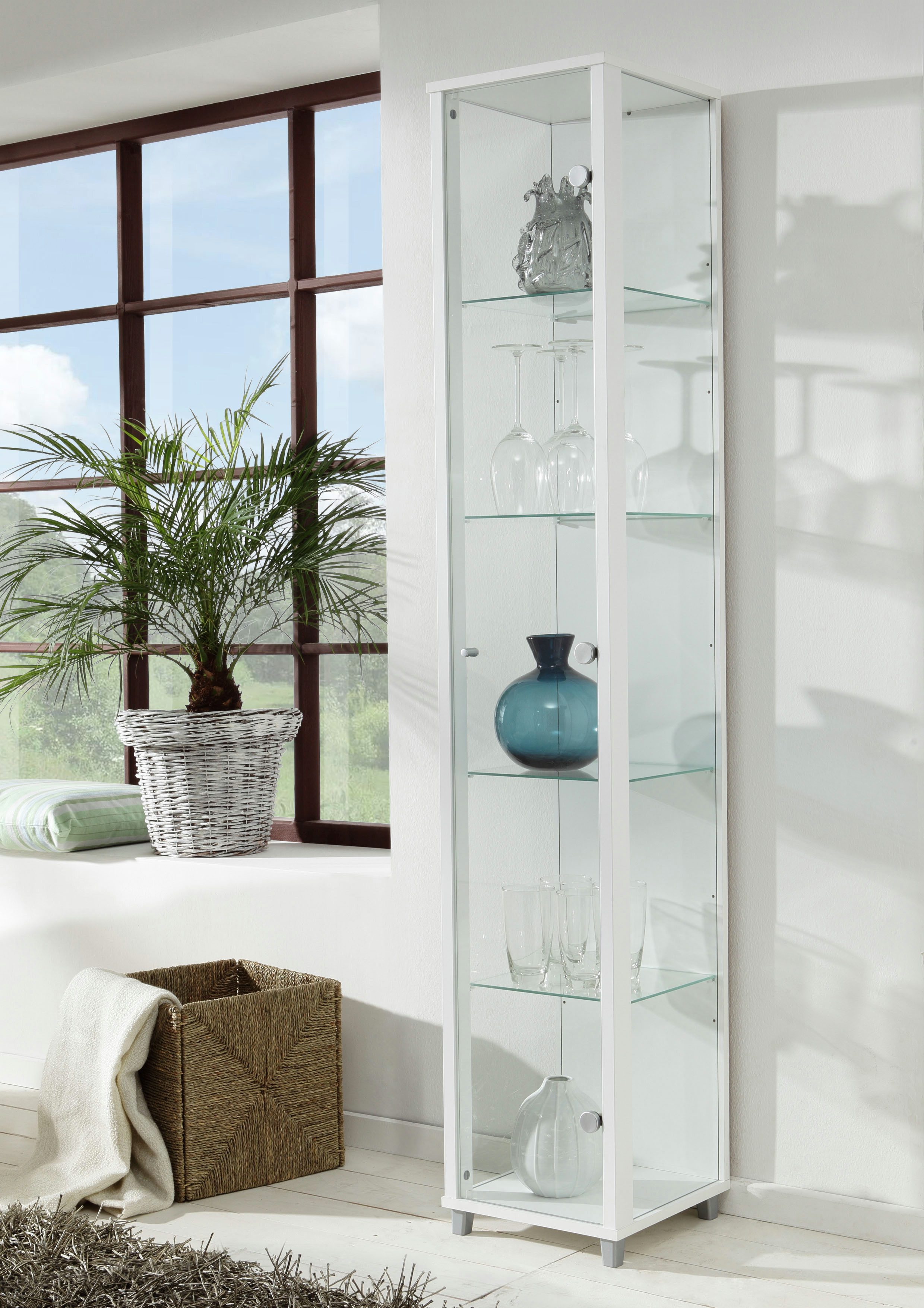 fif möbel Vitrine OPTIMA Höhe ca. 172 cm Standvitrine/Glasvitrine 1x Glastü günstig online kaufen