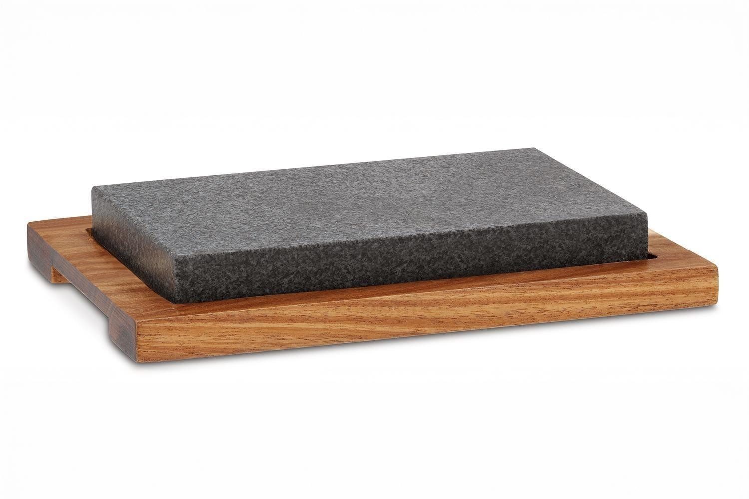 kela Tischgrill Heißer Stein-Set COUNTRY, 2-teilig, 16 x 24 cm, 0,00 W, Brett aus Akazienholz, Stein aus Granit