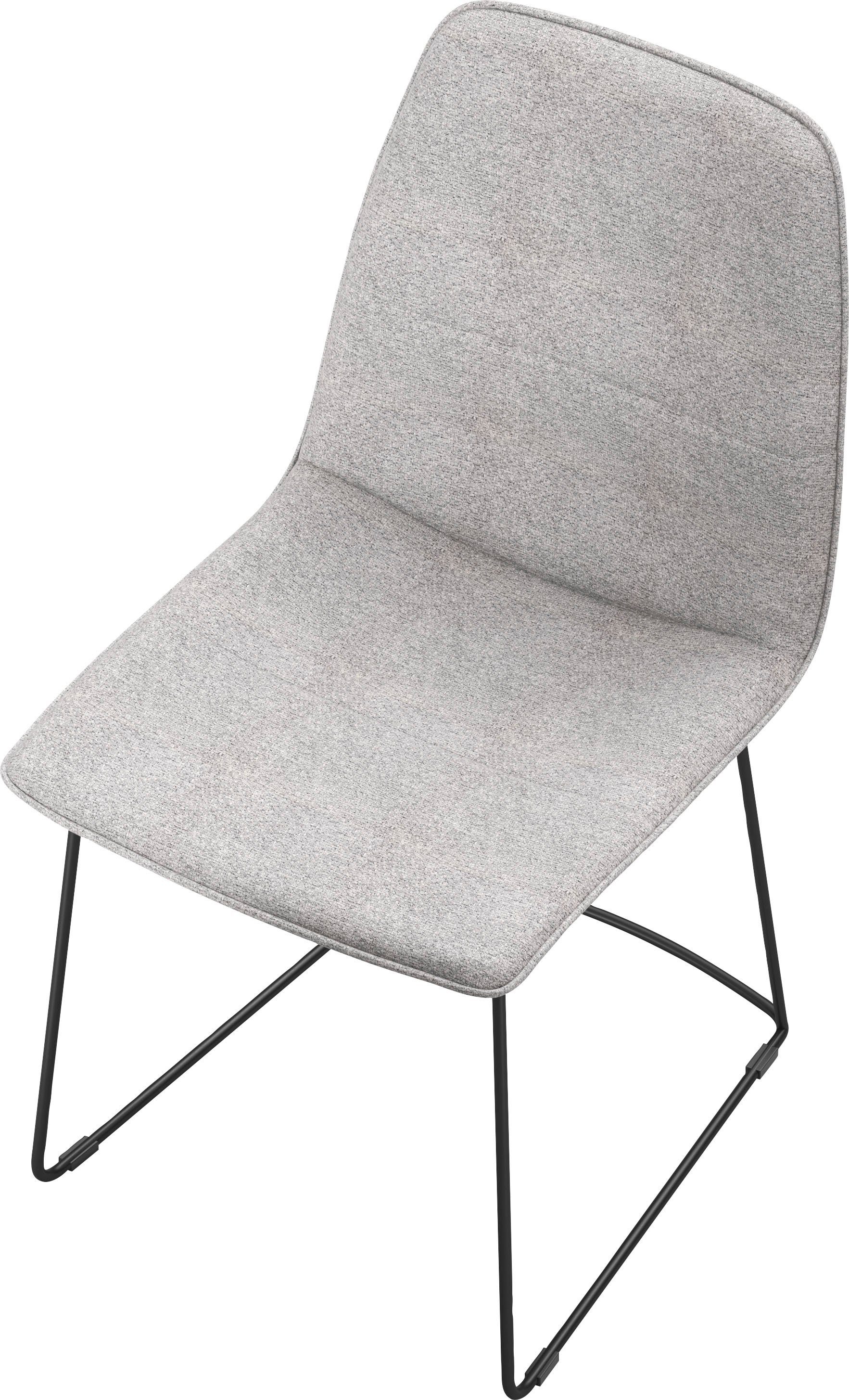 freistil ROLF BENZ Schalenstuhl 117 (2 St), mit schmalem Metallgestell in Schwarz, ohne Armlehne