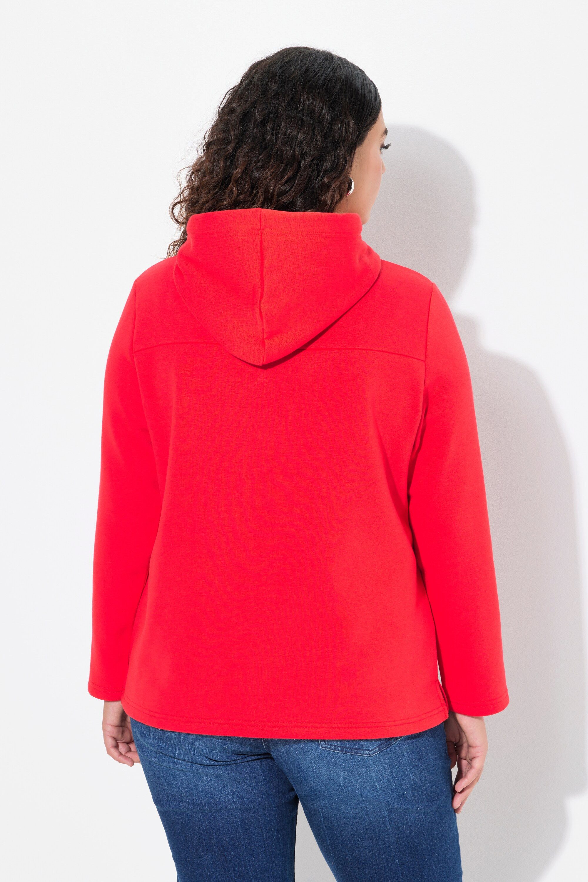 Ulla Popken Sweatshirt Hoodie True Kapuze Kordel Taschen Langarm – Bild 3 von 4