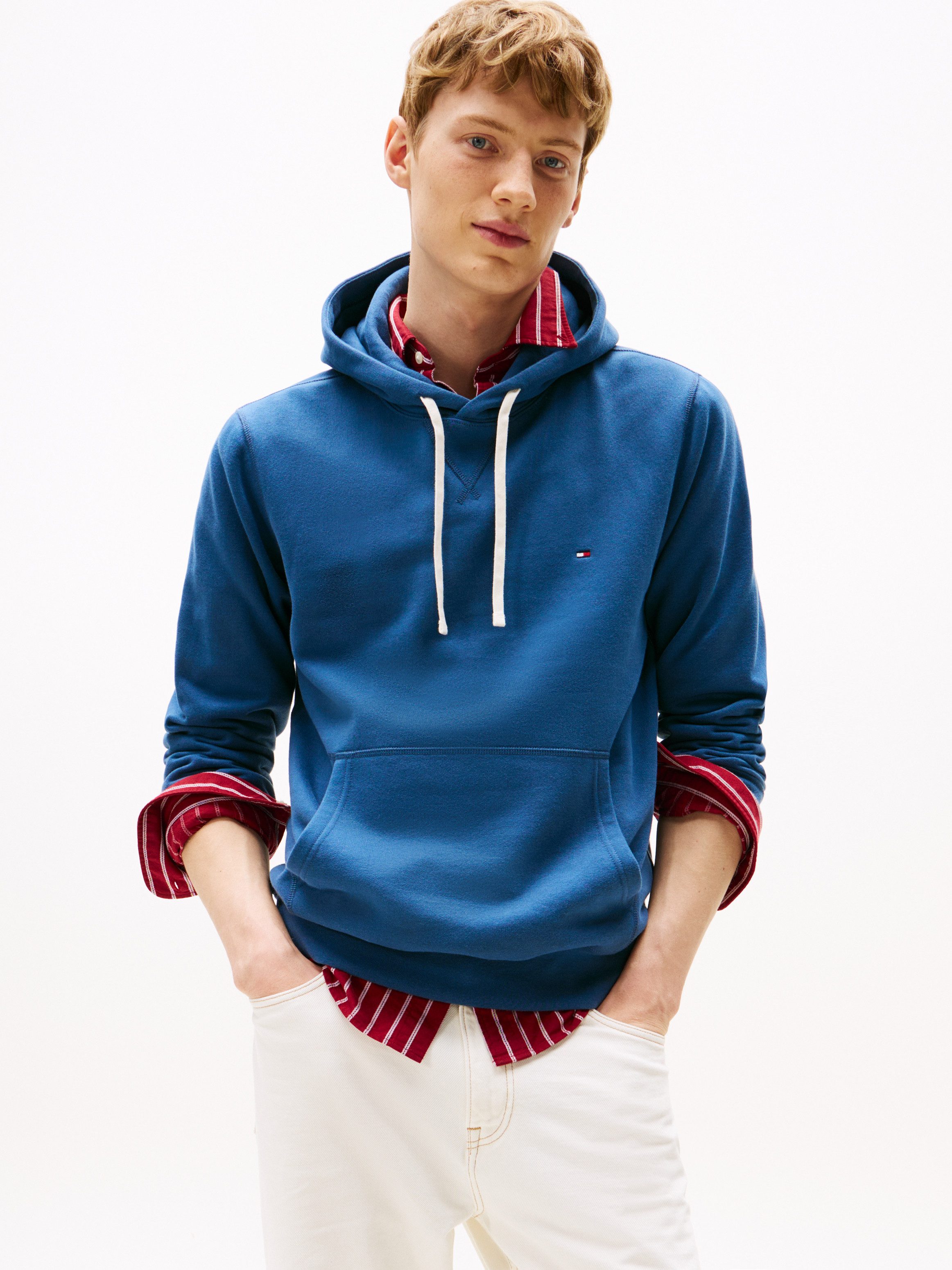 Tommy Hilfiger Hoodie ESS SEASONAL FLEECE HOODY mit Kapuze und Kängurutasche unifarben, casual, regular fit, Baumwollmix, Kapuze