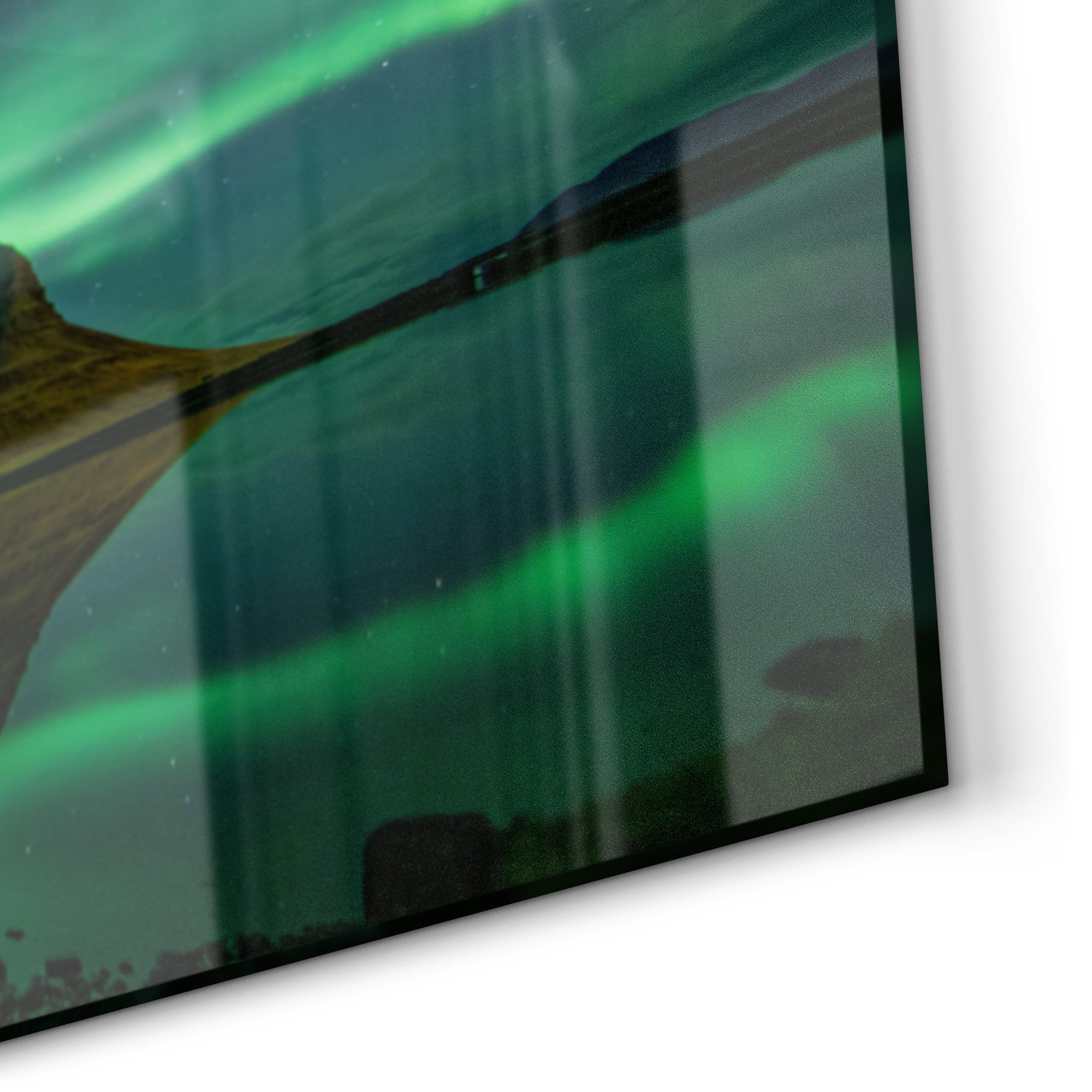 DEQORI Küchenrückwand 'Magischer Lichttanz', Glas Spritzschutz Badrückwand Herdblende