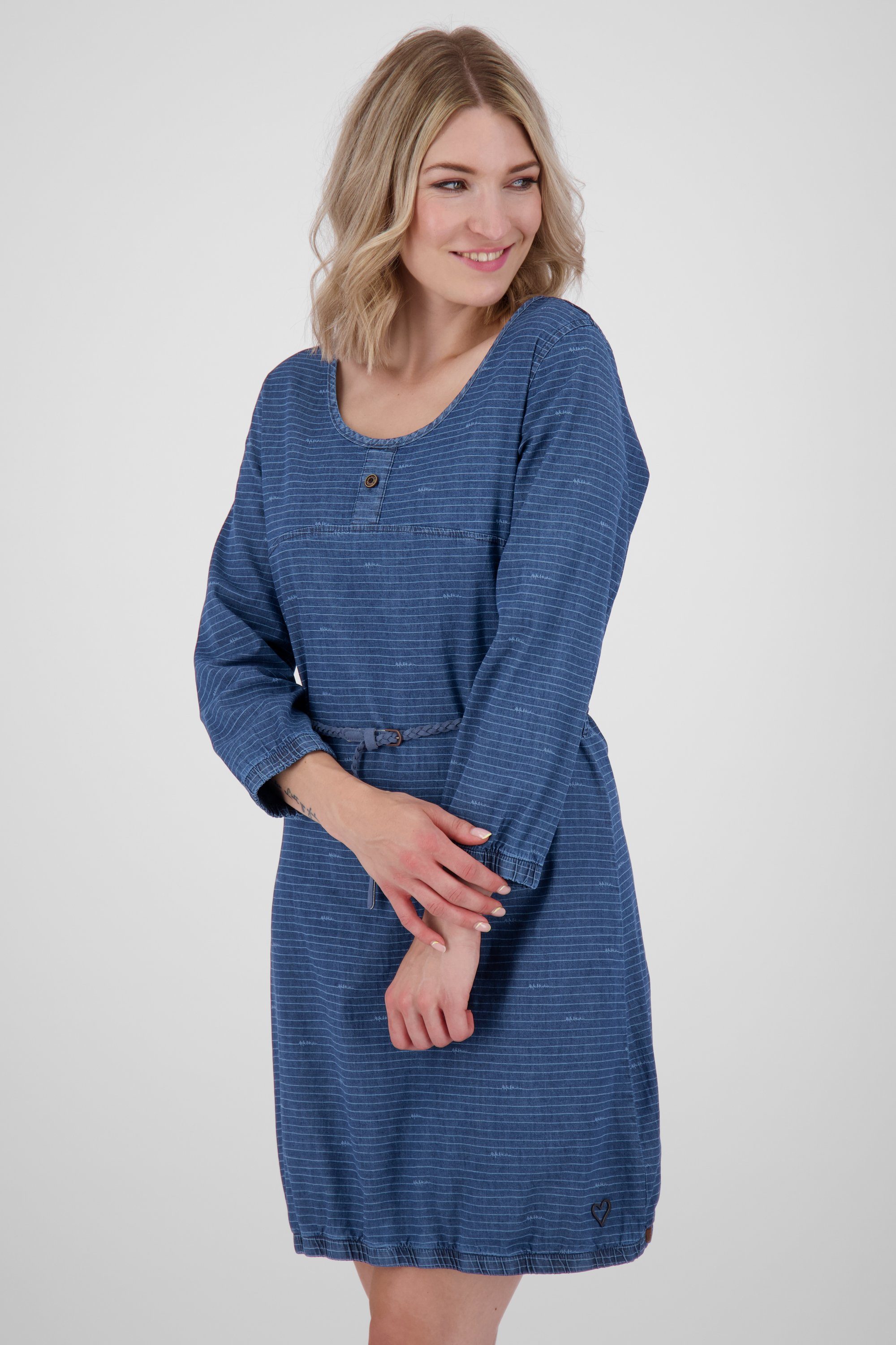 Wir stellen supergünstige Produkte vor Alife & Kickin Sommerkleid Longsleeve DNM Kleid dark denim DoroAK Sommerkleid, B Damen Dress