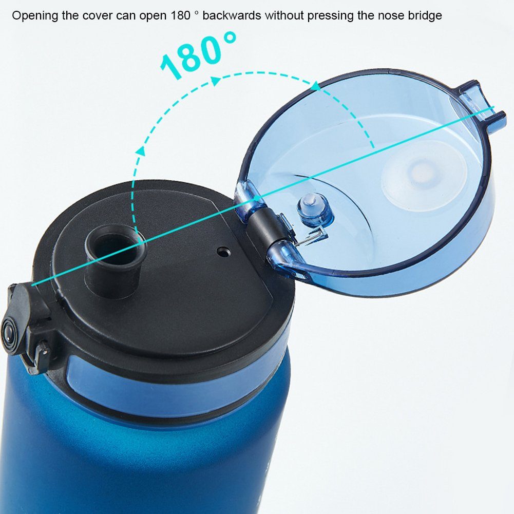 Blusmart Trinkflasche, Kunststoff-Sport-Wasserbecher, Trinkflasche or blue 500ml Ml Trinkflasche Ml/650 Ml/1000 500 red