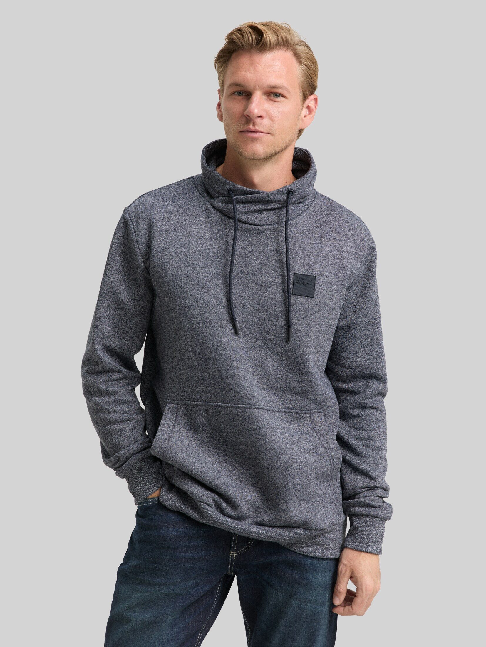 TOM TAILOR Sweatshirt Strick & Sweatshirts Snood Sweatshirt in Melange-Optik