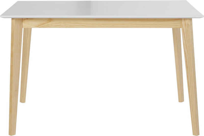 Homexperts Esstisch »Kaitlin«, Breite 120 cm, mit Gestell aus Massivholz