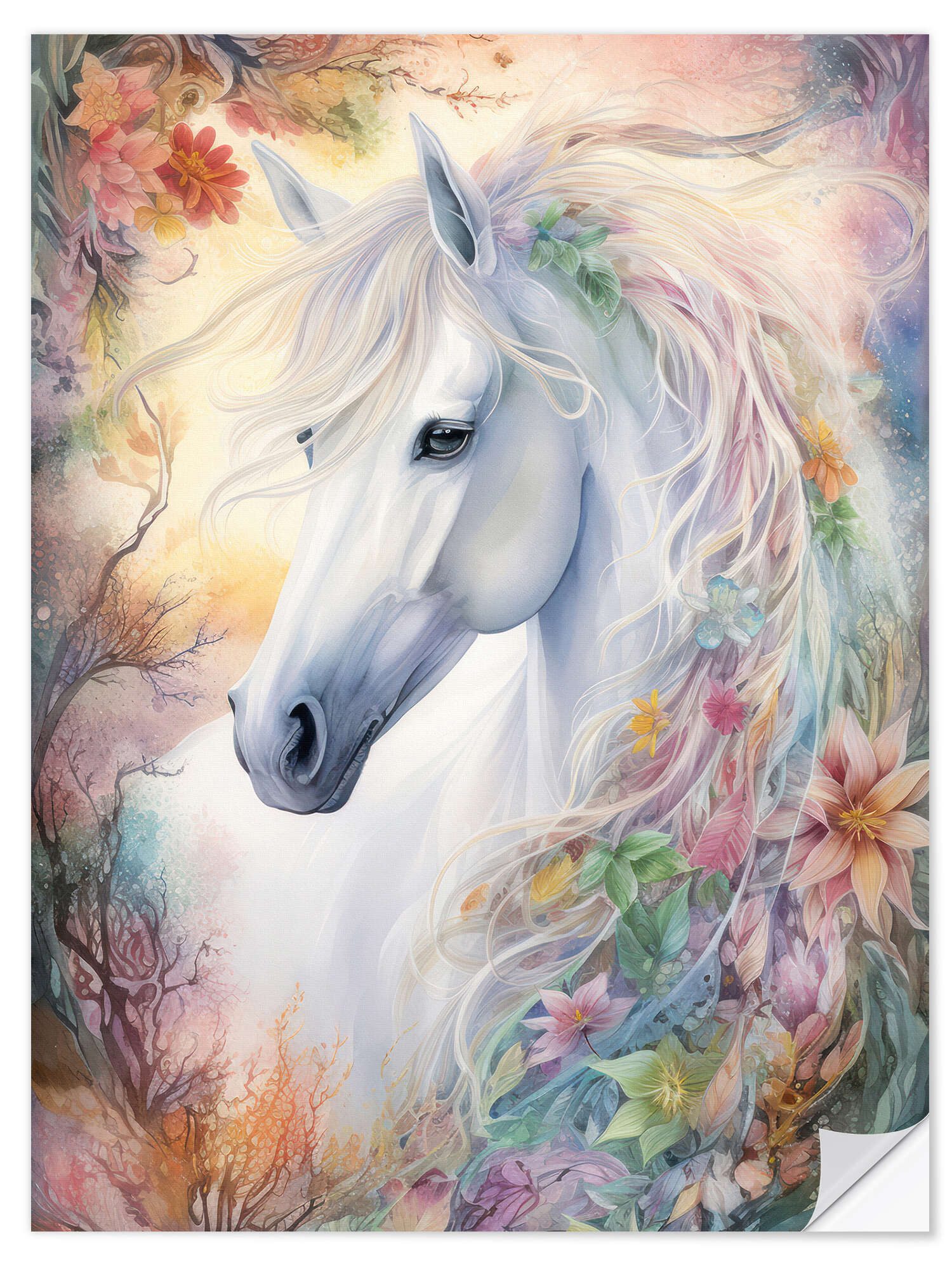 Posterlounge Wandfolie Dolphins DreamDesign, Traumhaftes Pferd günstig online kaufen